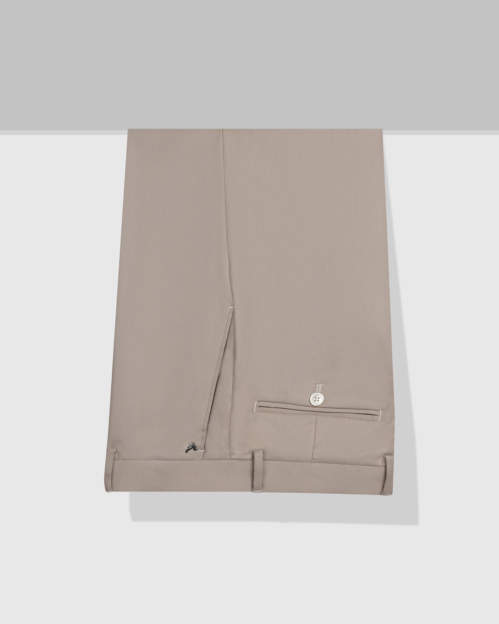Beige Textured Trouser - Monk - Image 5