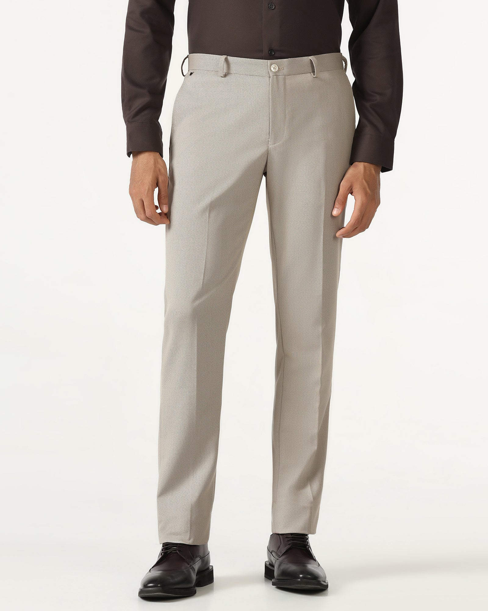 Beige Textured Trouser - Templeton - Image 3