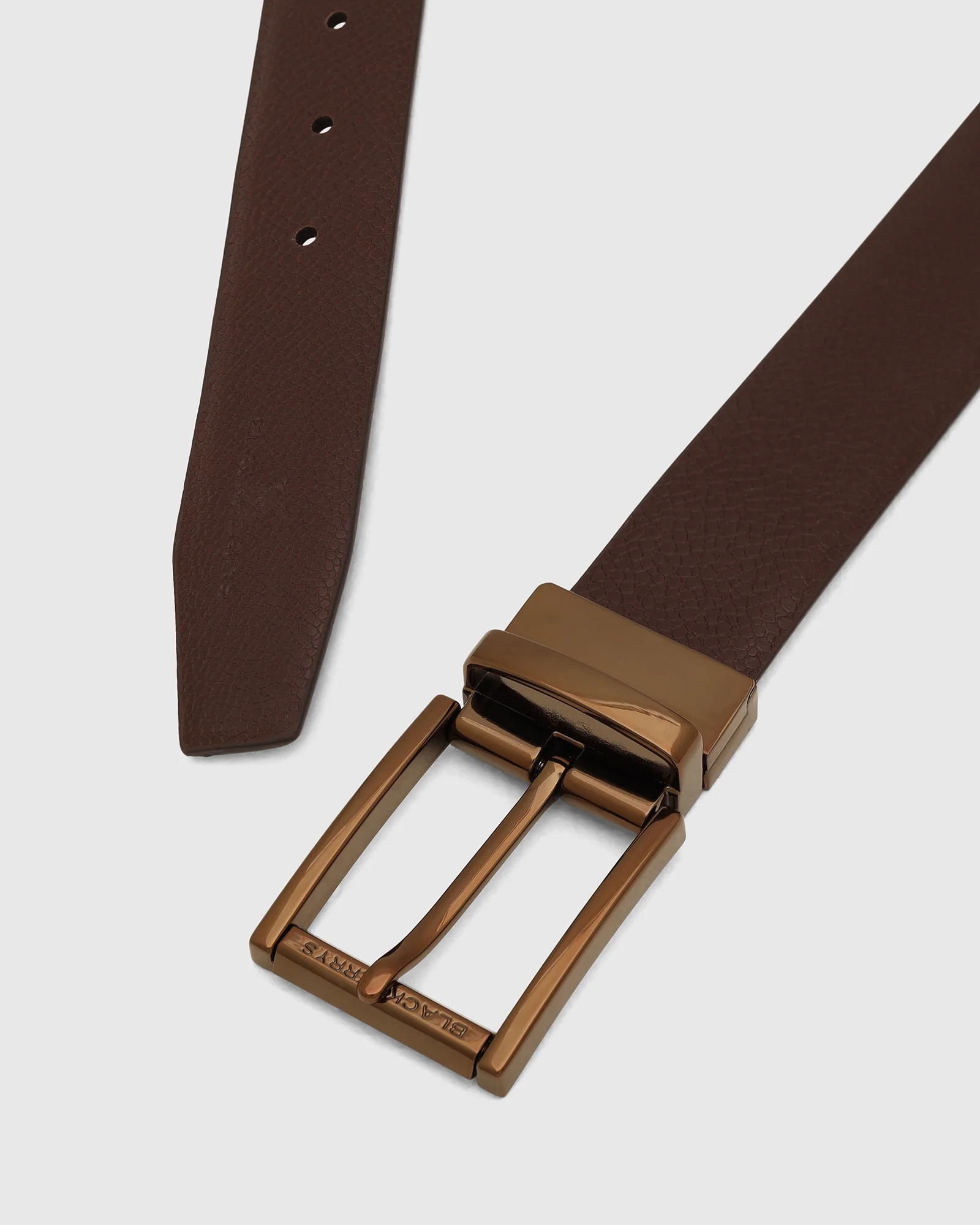 Leather Revesible Black & Brown Solid Belt - Warwick - Image 3