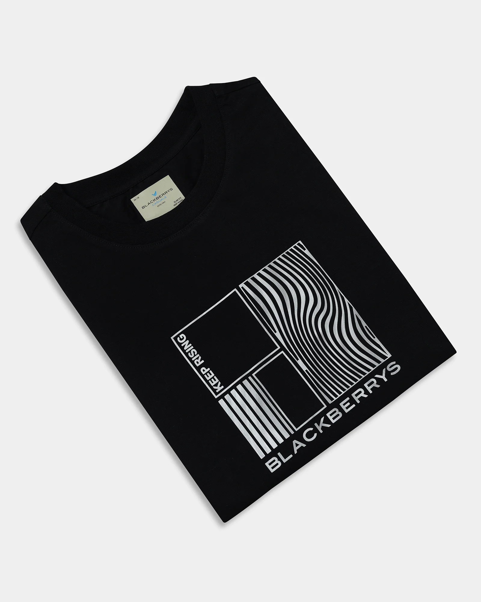 Black Crew Neck Printed T-Shirt - Sybill - Image 5
