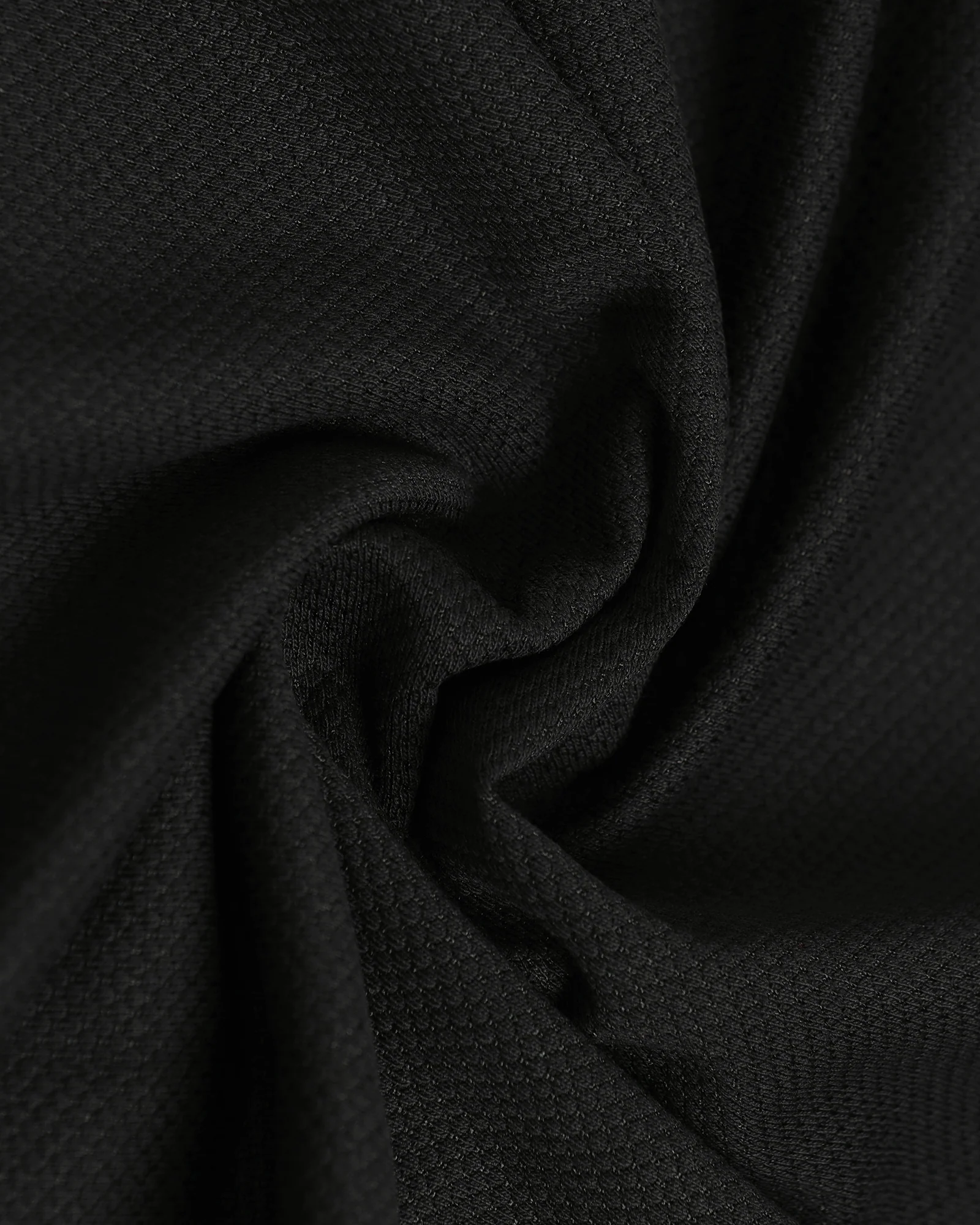 Black Crew Neck Textured T-Shirt - Hexa - Image 6