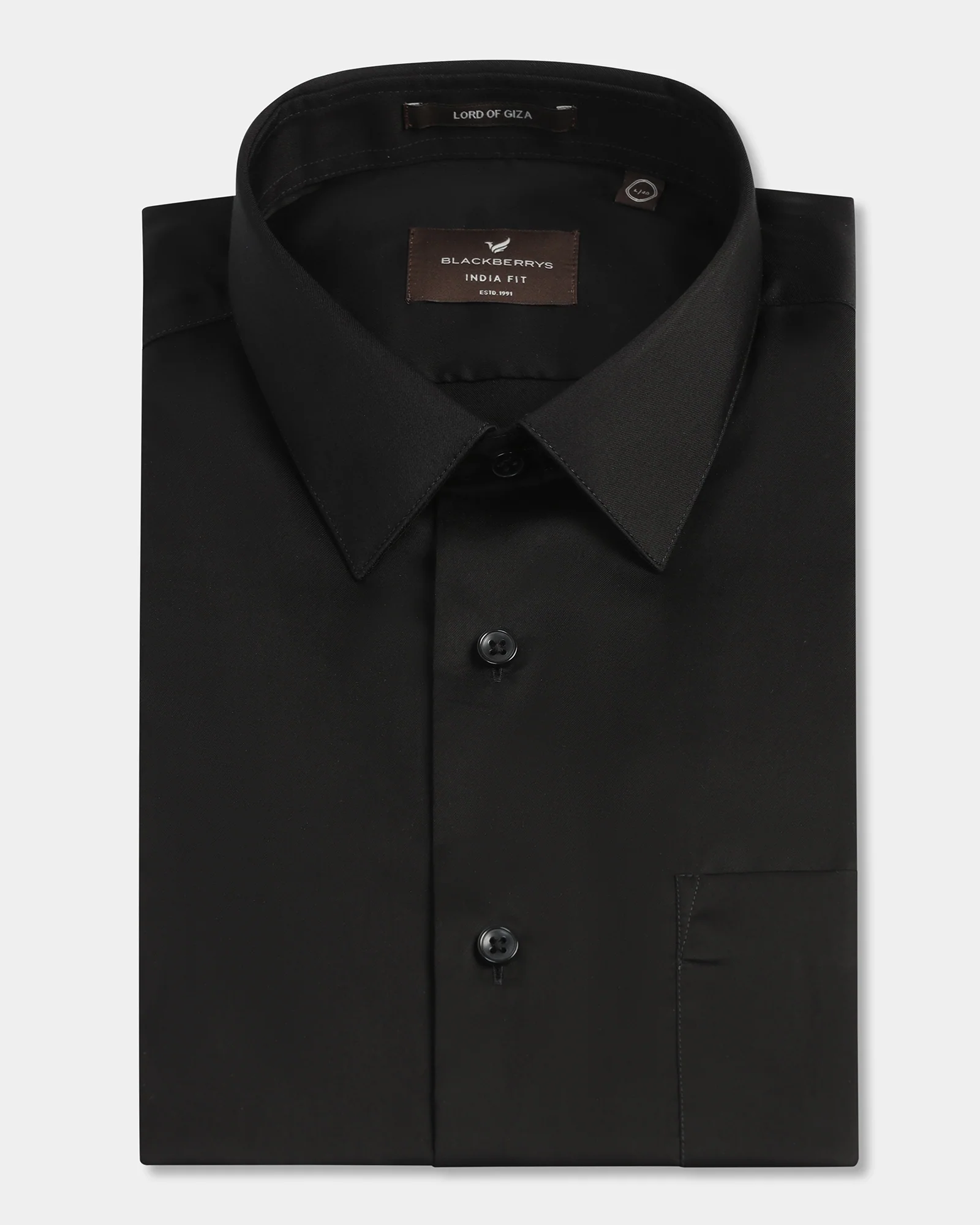 Black Half Sleeve Solid Shirt - Dawn - Image 5