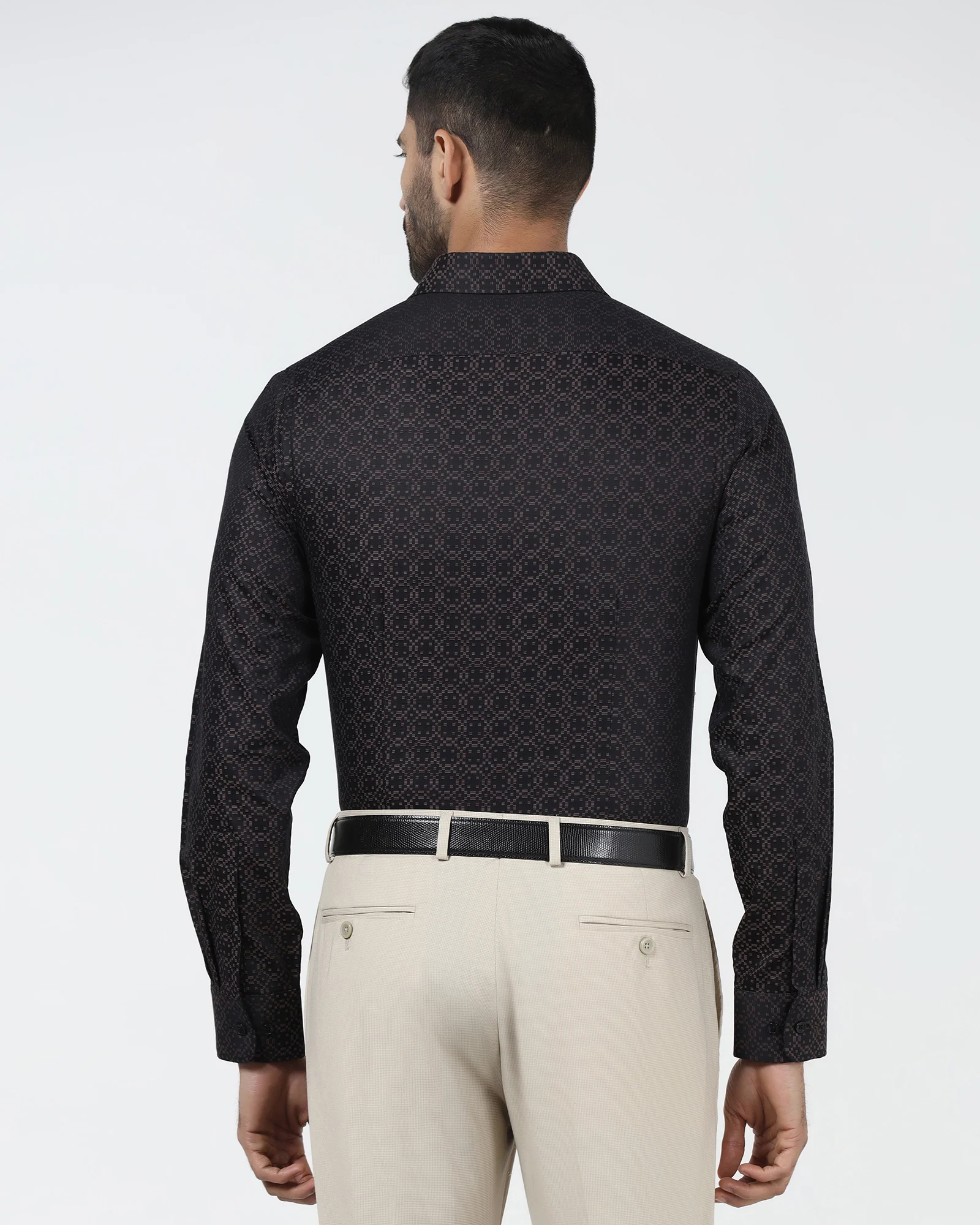 Black Jacquard Shirt - Alton - Image 2