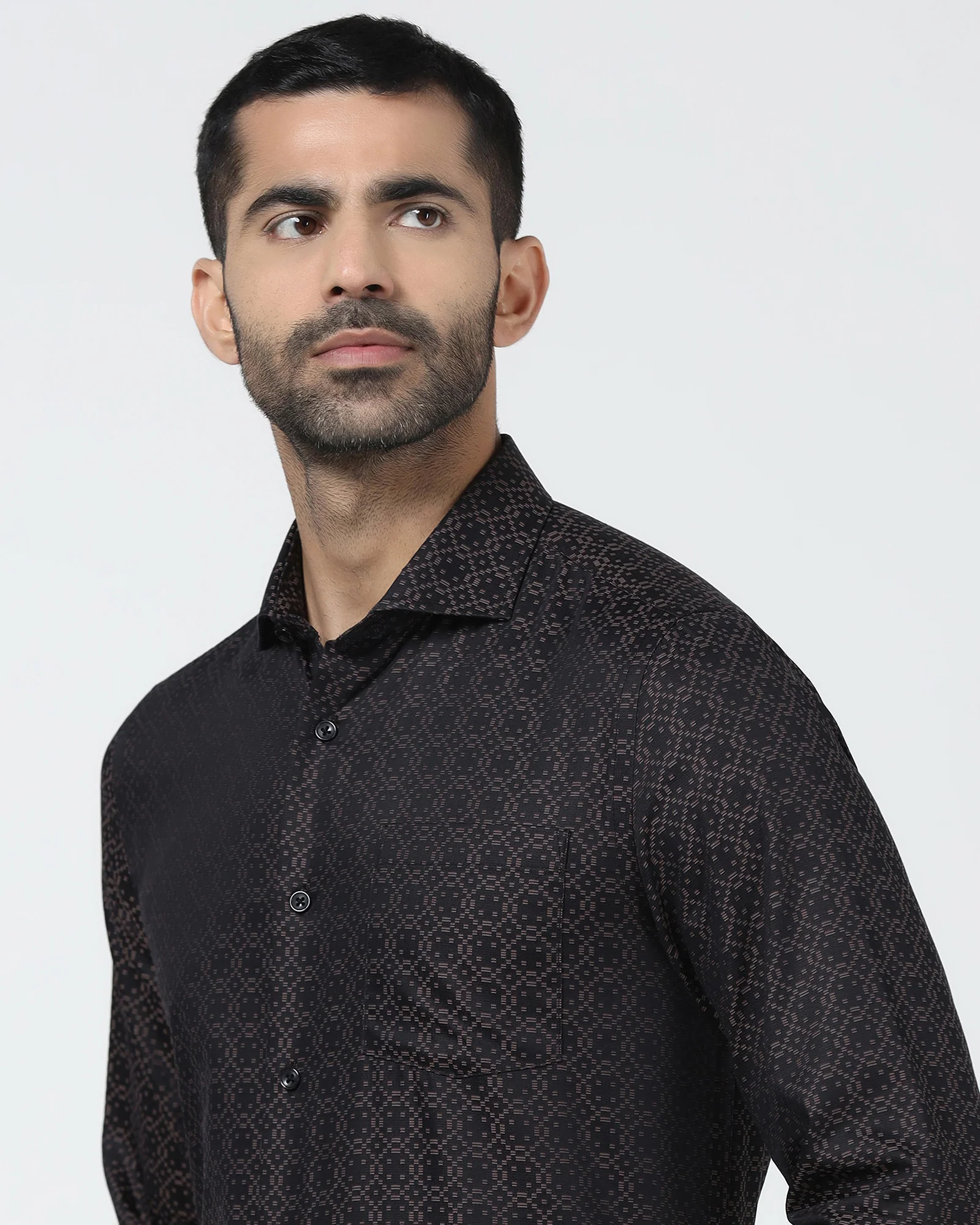 Black Jacquard Shirt - Alton - Image 4