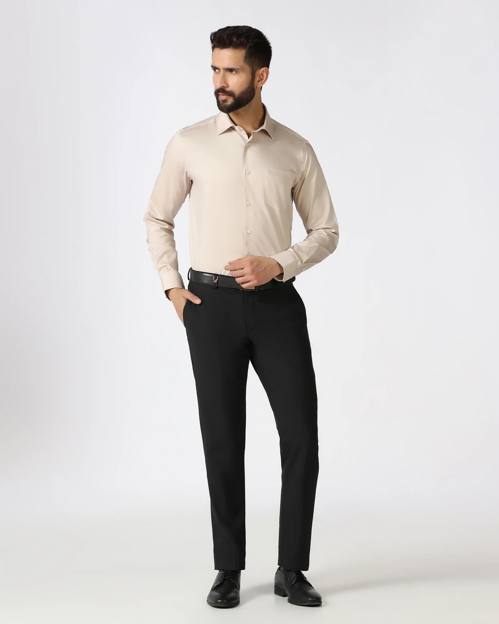 Black Luxe Check Trouser - Portwine