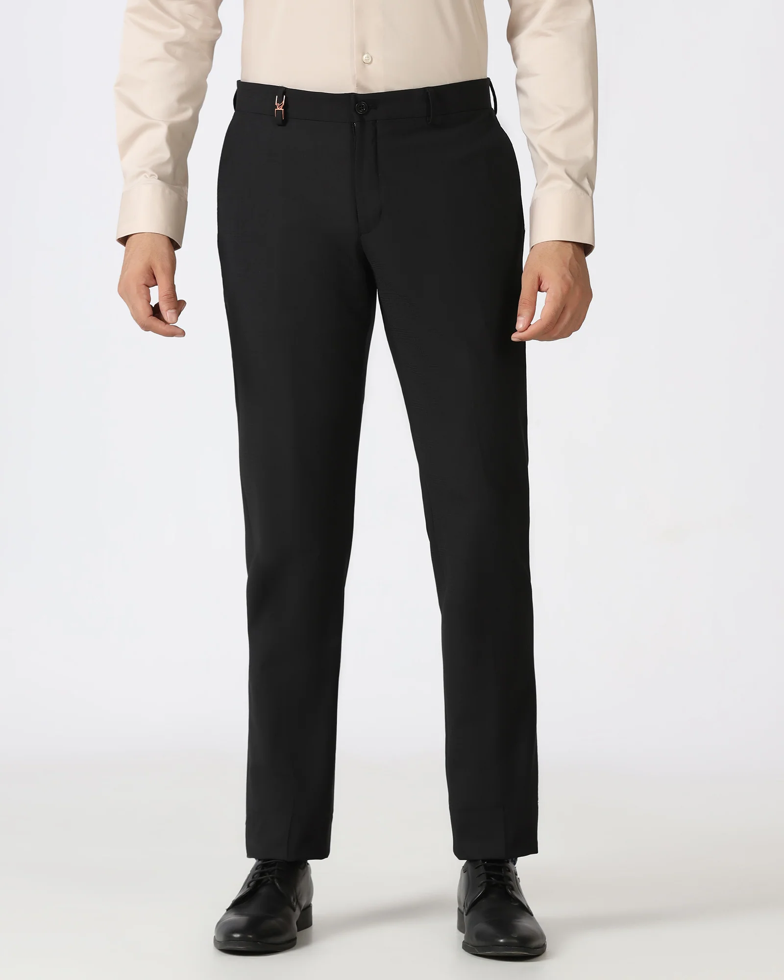Black Luxe Check Trouser - Portwine - Image 3