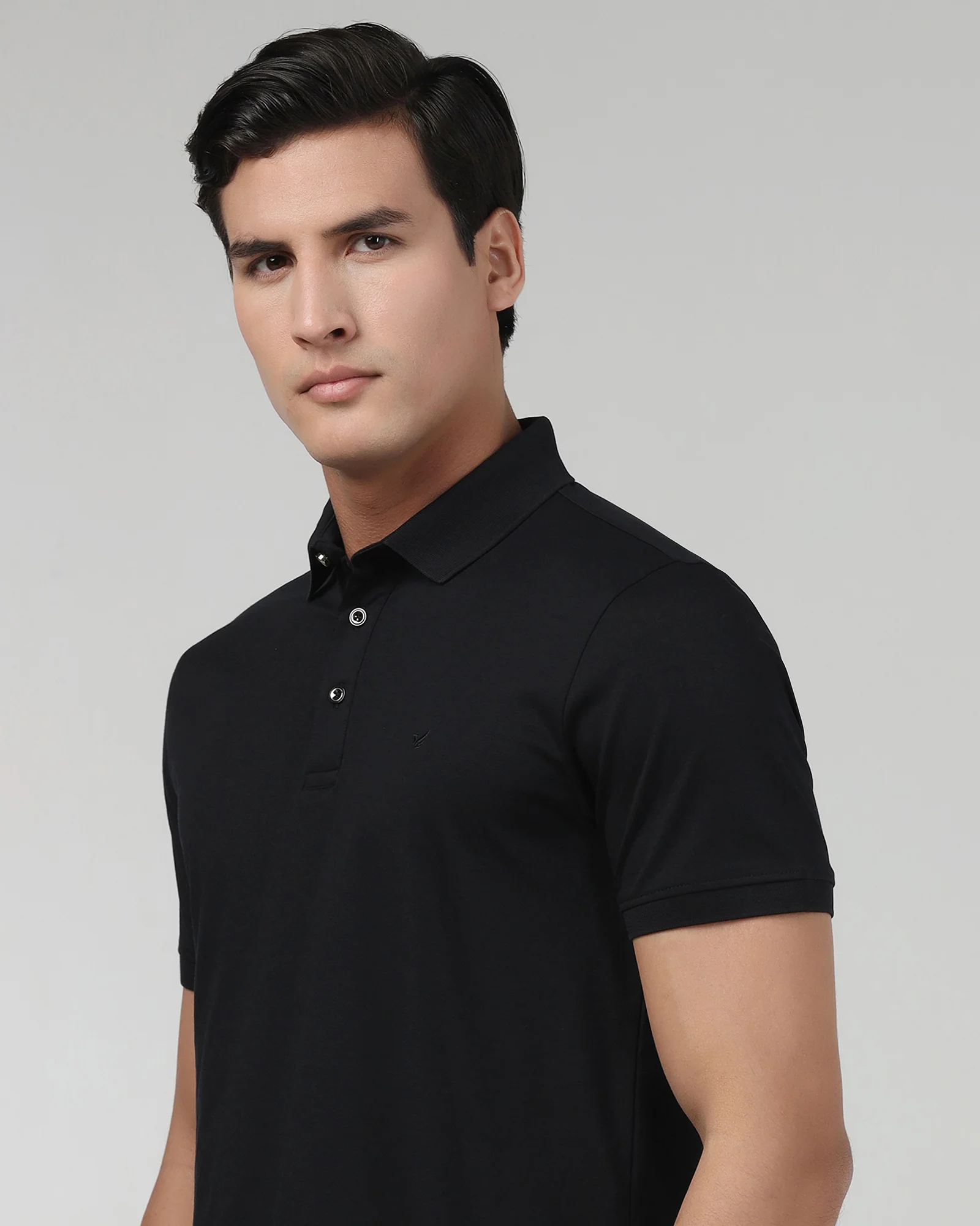 Black Luxe Solid Polo - Toll - Image 4