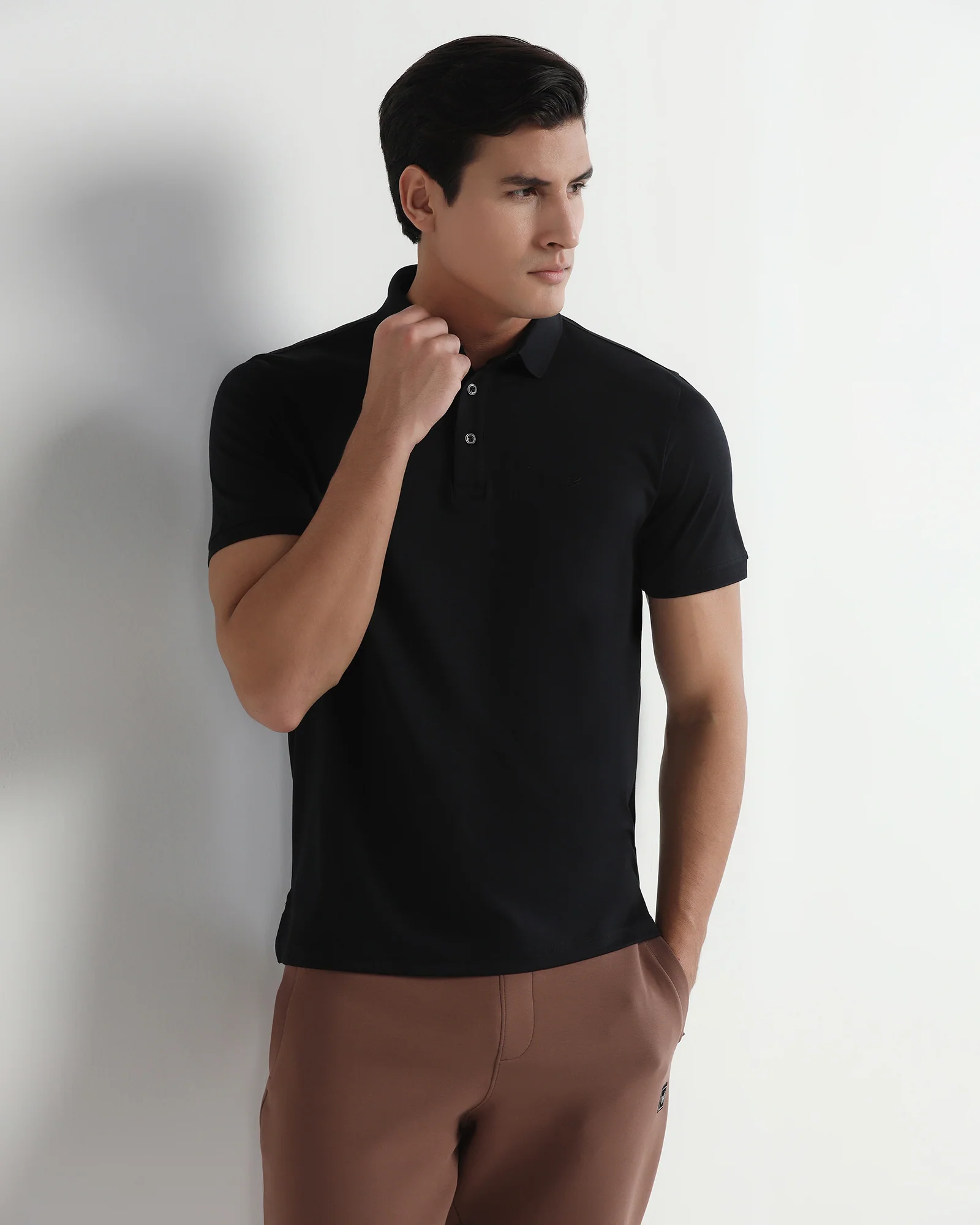 Black Luxe Solid Polo - Toll - Image 7