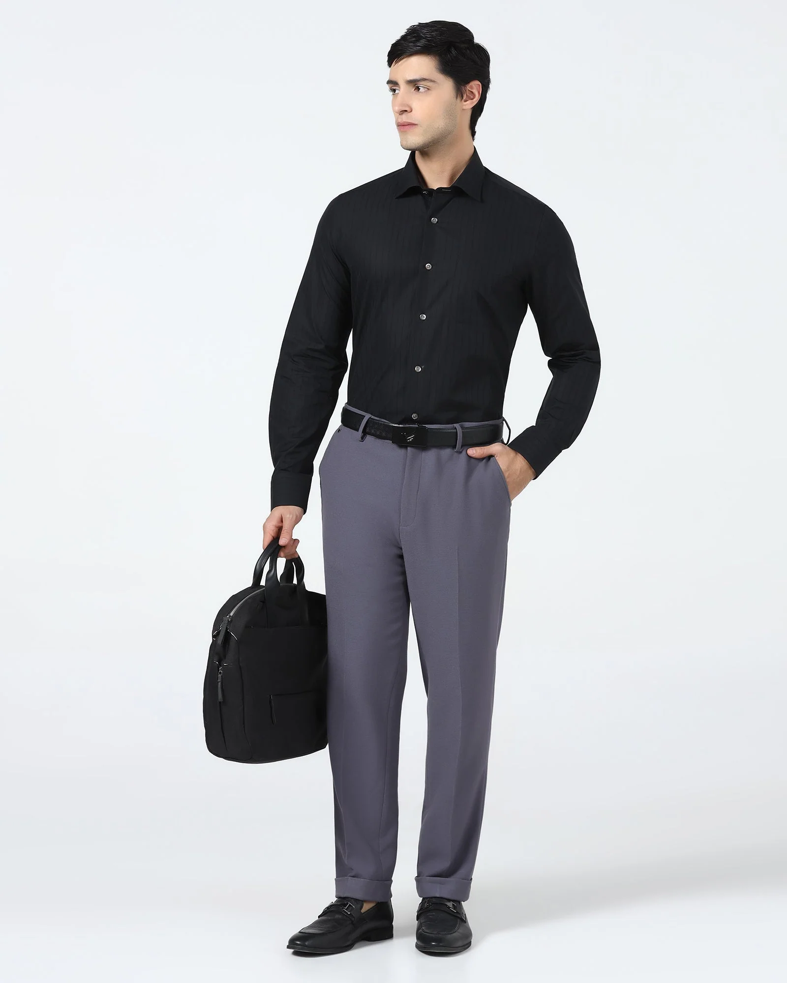 Black Luxe Stripe Shirt - Oscar - Image 8