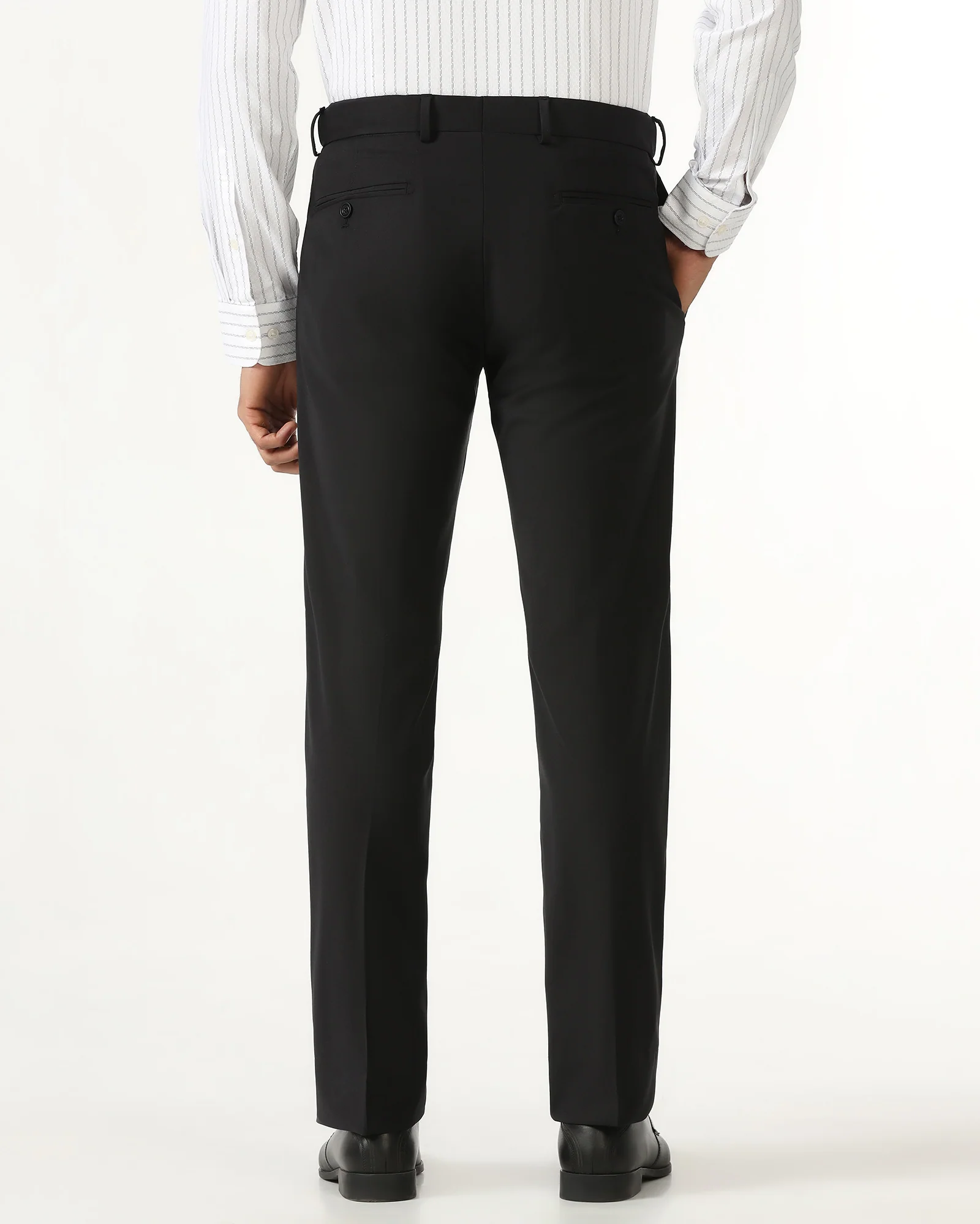 Black Luxe Technowaist Solid Trouser - Lamborghini - Image 2