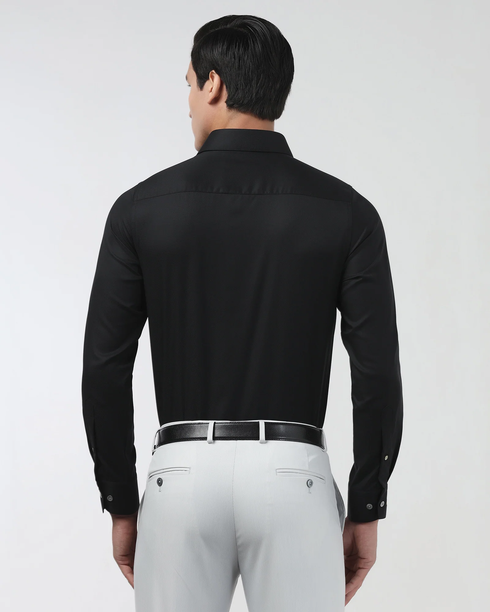 Black Luxe Textured Shirt - Twix - Image 2