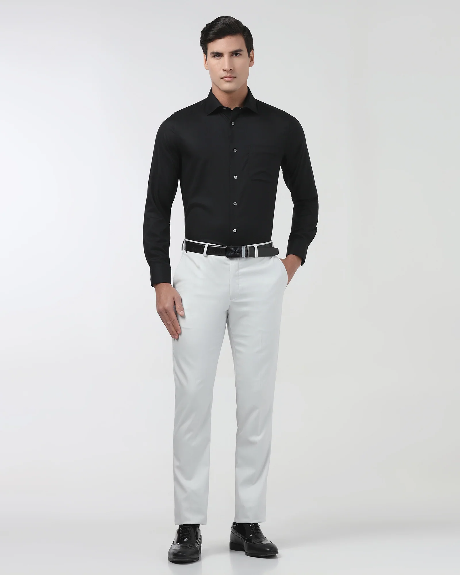 Black Luxe Textured Shirt - Twix - Image 3