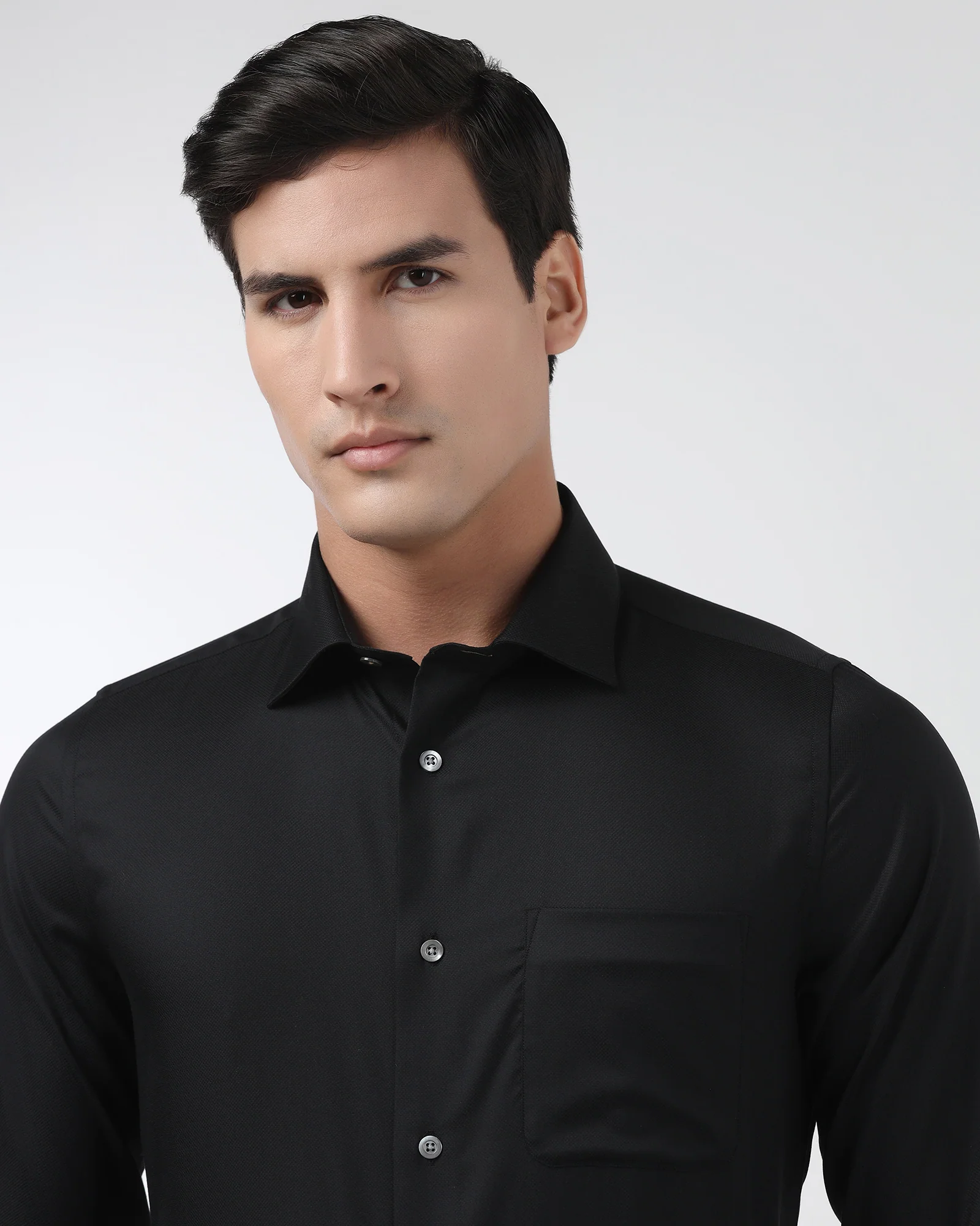 Black Luxe Textured Shirt - Twix - Image 4