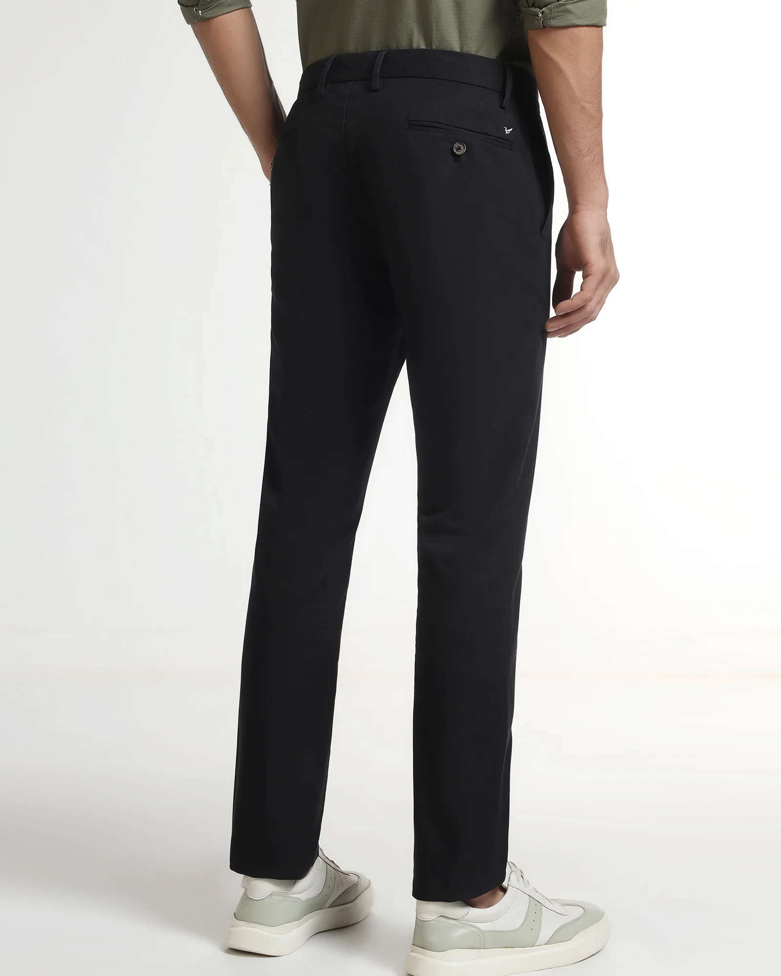 Black Non Iron Solid Khakis - Tigiris - Image 2