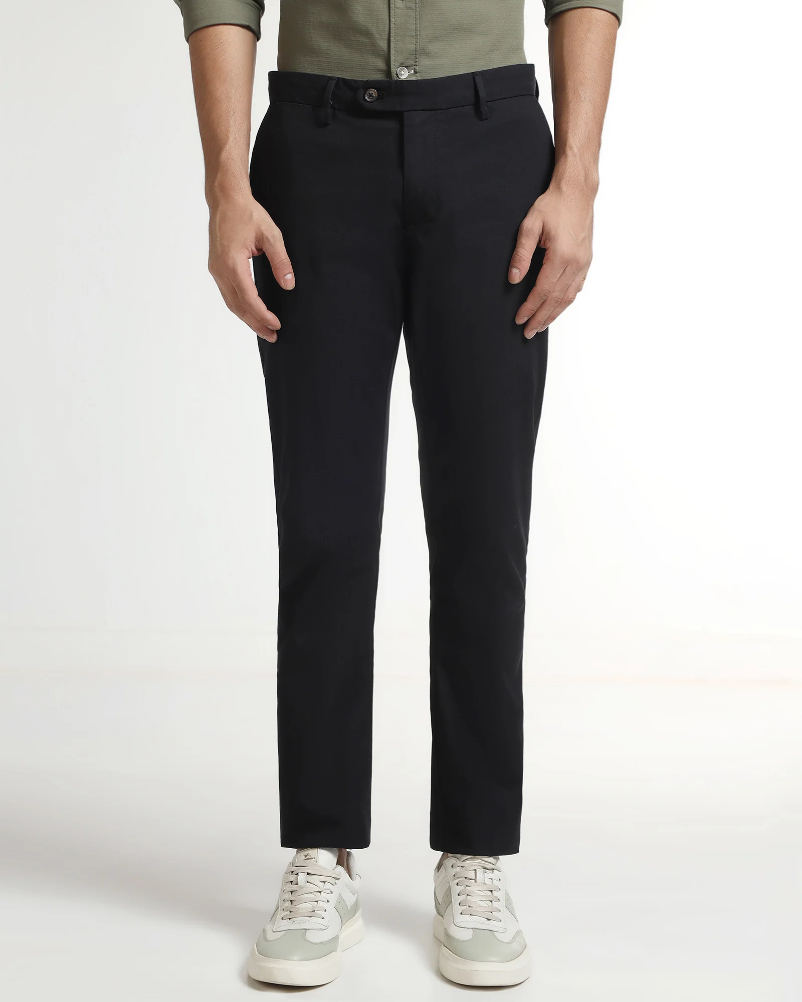 Black Non Iron Solid Khakis - Tigiris - Image 3