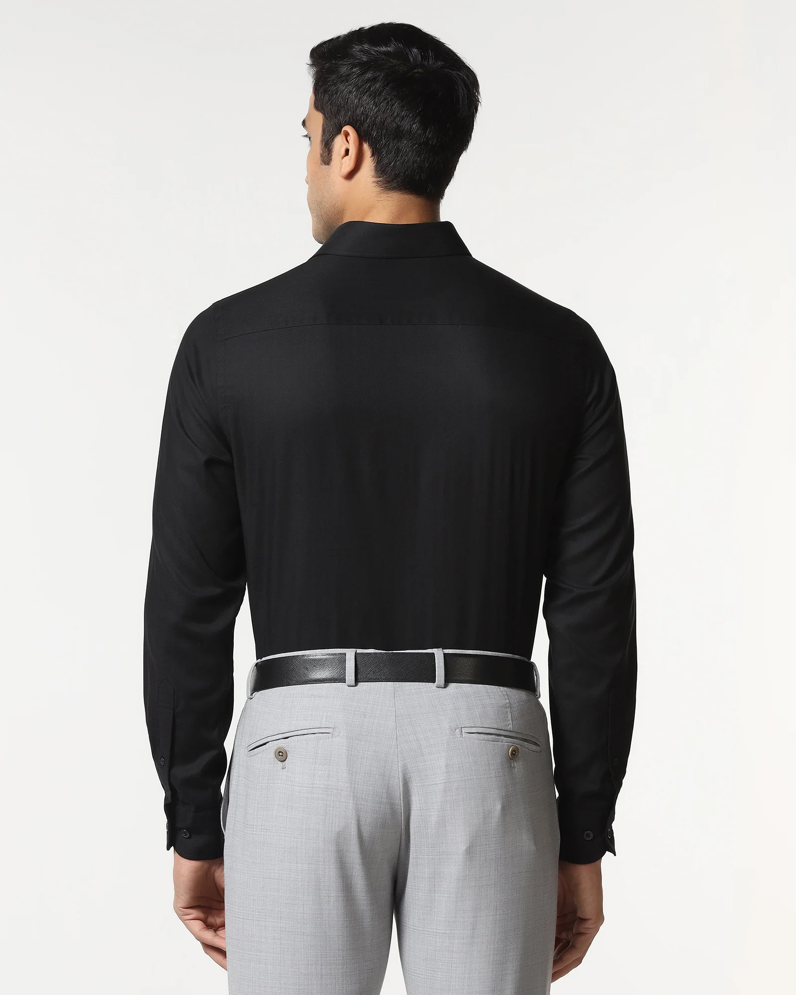 Black Non Iron Stripe Shirt - Cooper - Image 2
