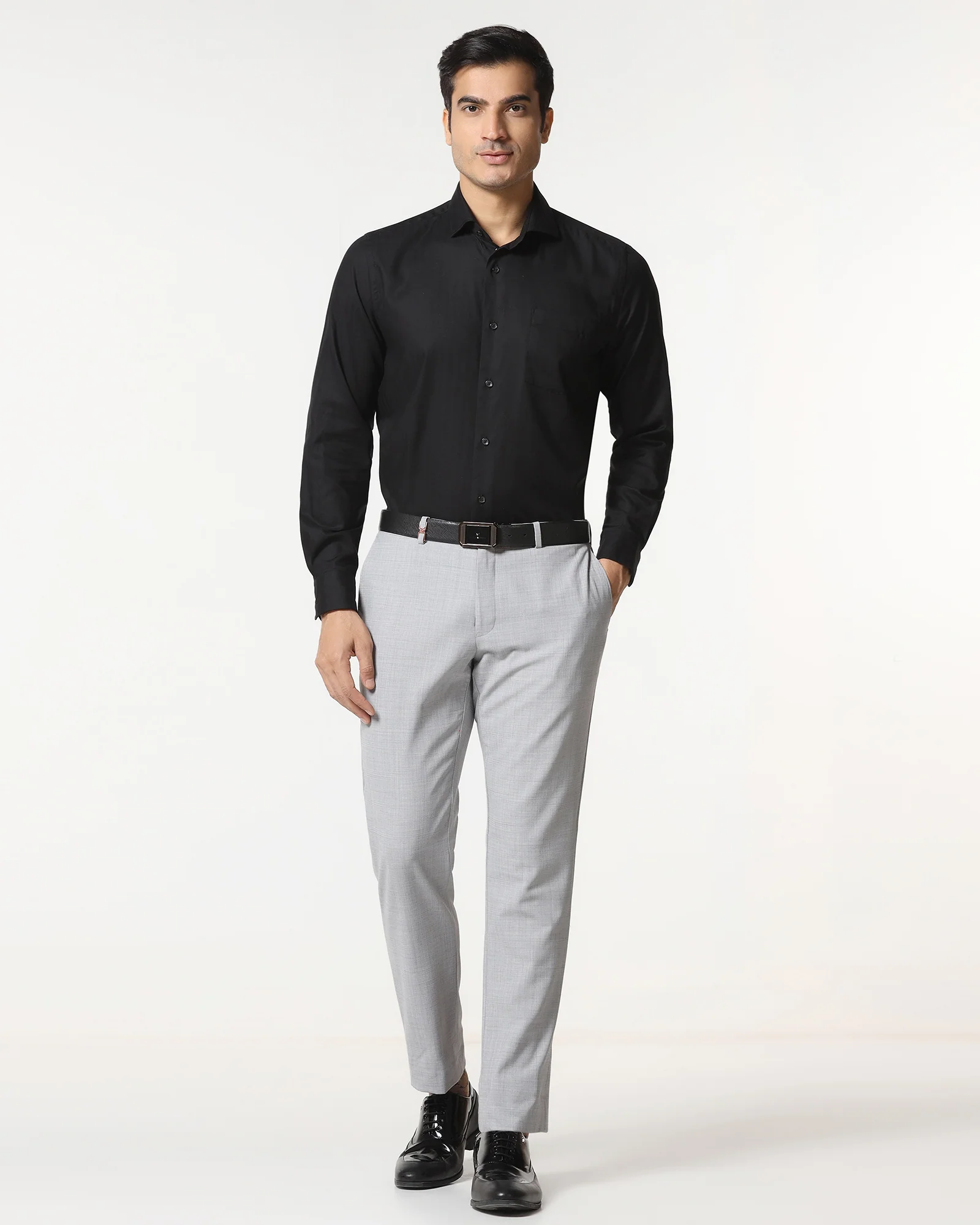 Black Non Iron Stripe Shirt - Cooper - Image 3