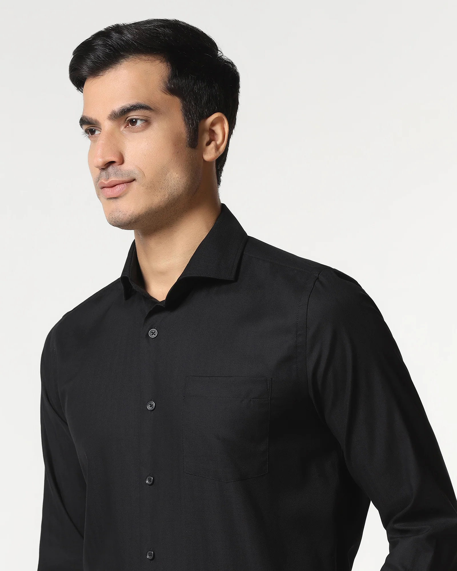 Black Non Iron Stripe Shirt - Cooper - Image 4