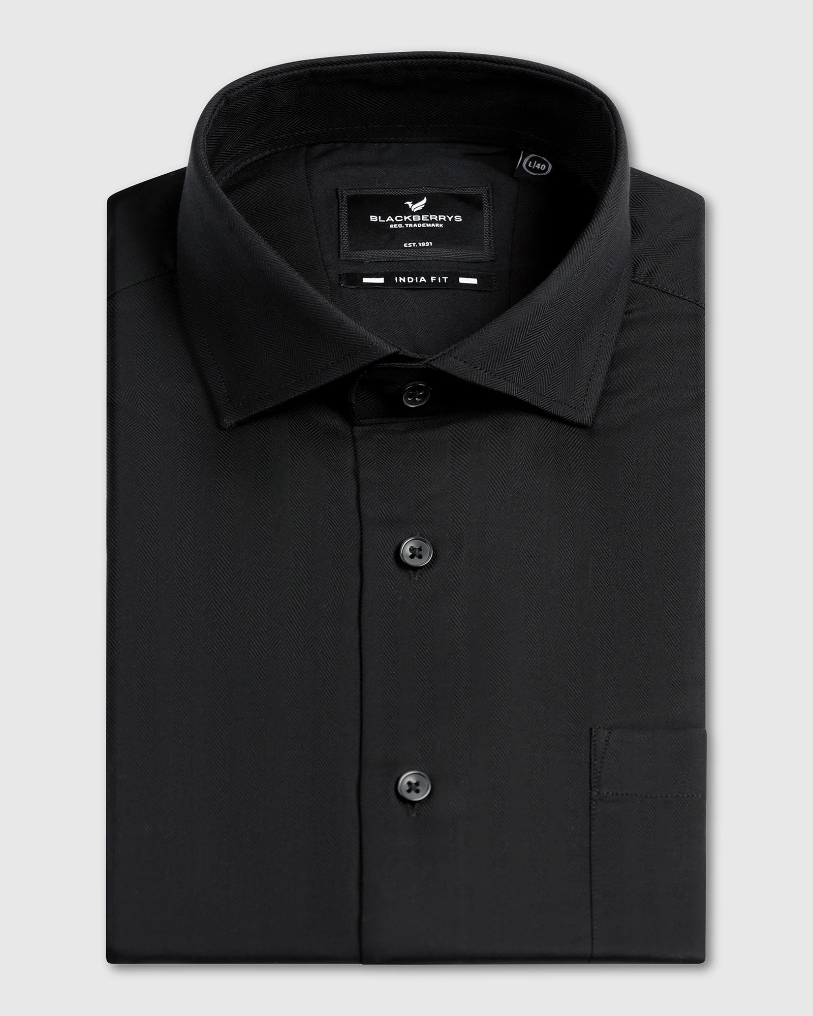 Black Non Iron Stripe Shirt - Cooper - Image 5