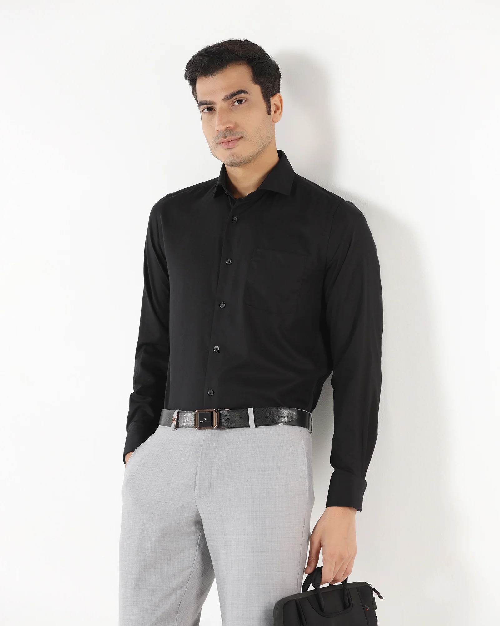 Black Non Iron Stripe Shirt - Cooper - Image 7
