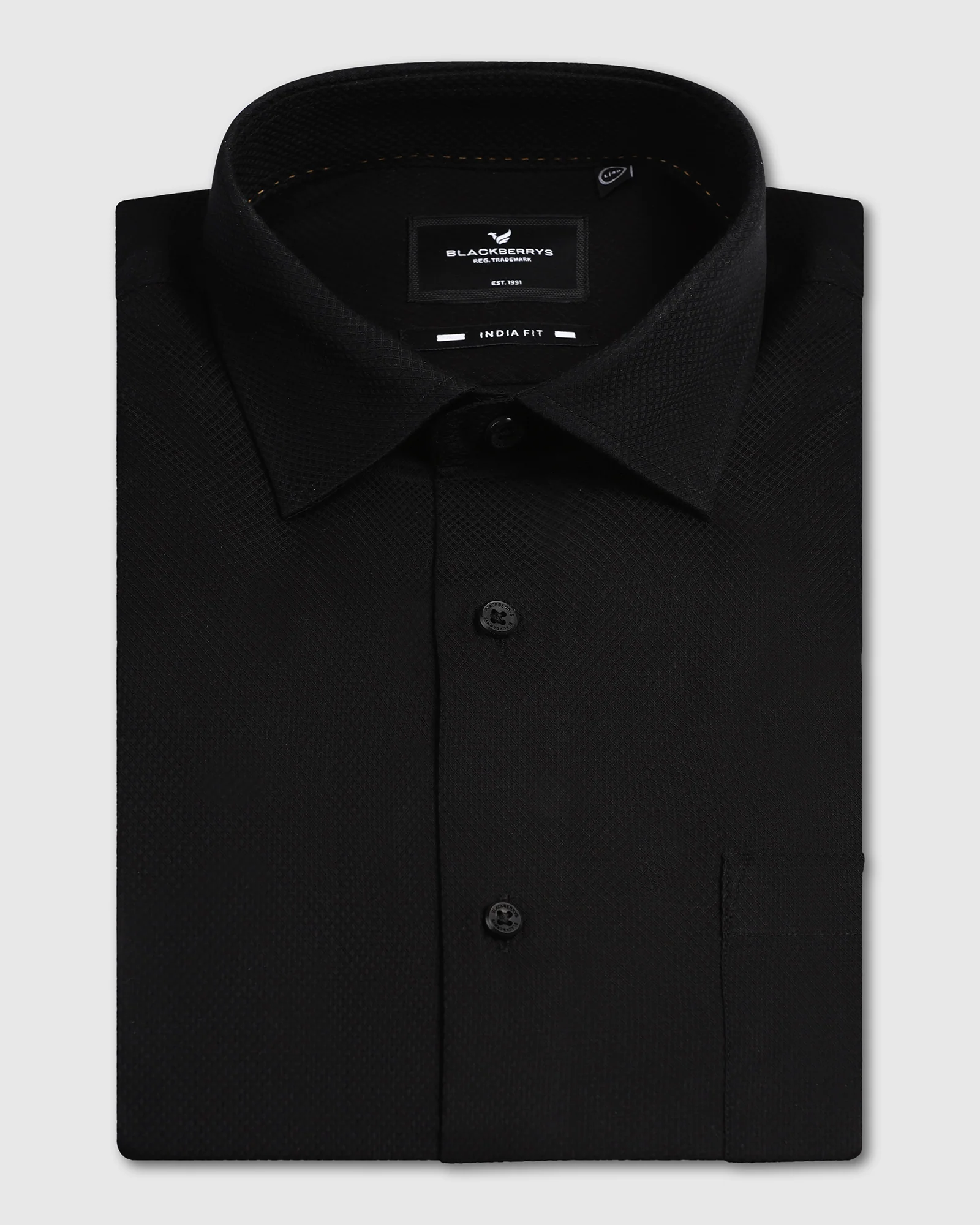Black Non Iron Textured Shirt - Destine - Image 5