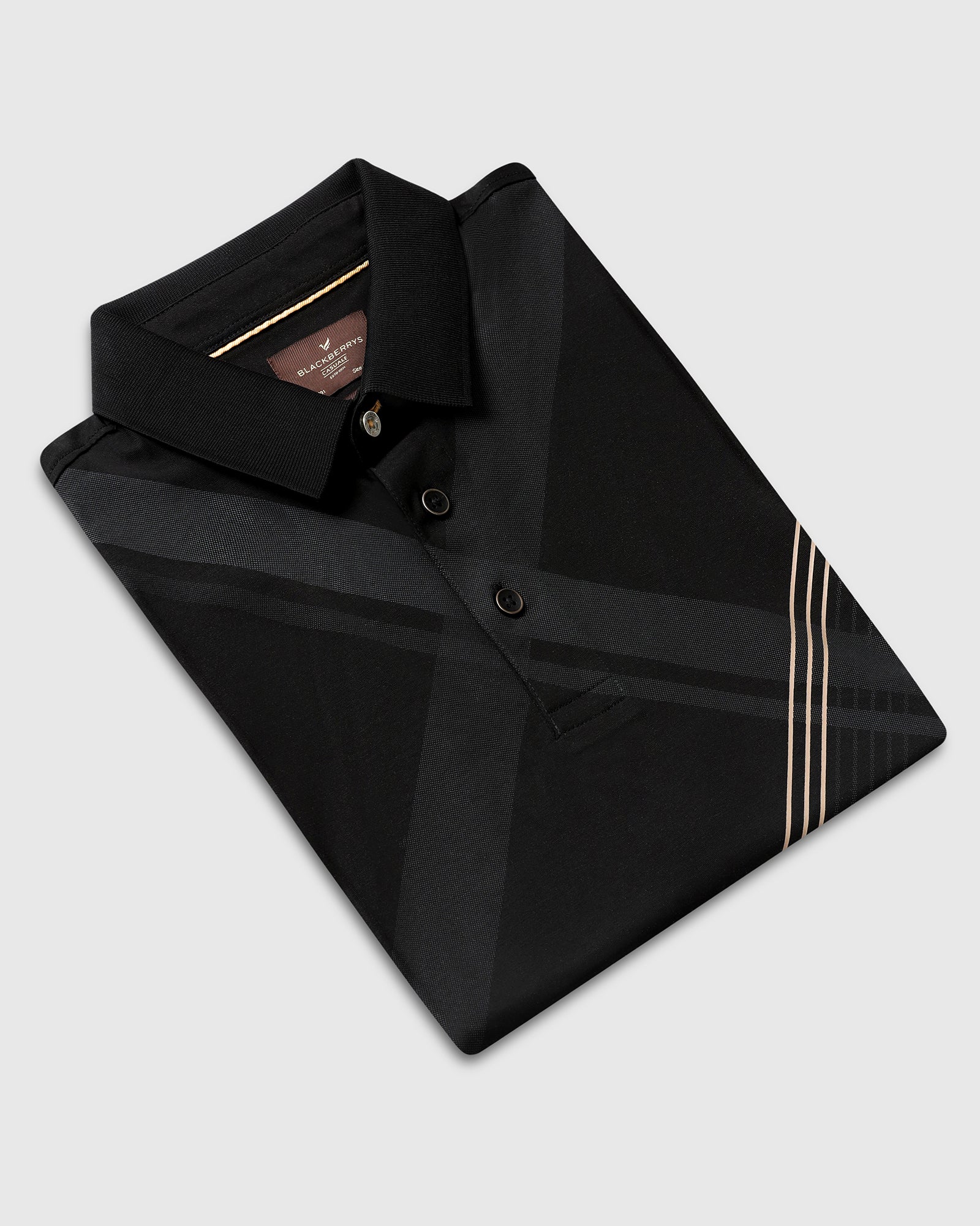 Black Printed Polo - Kenny - Image 5