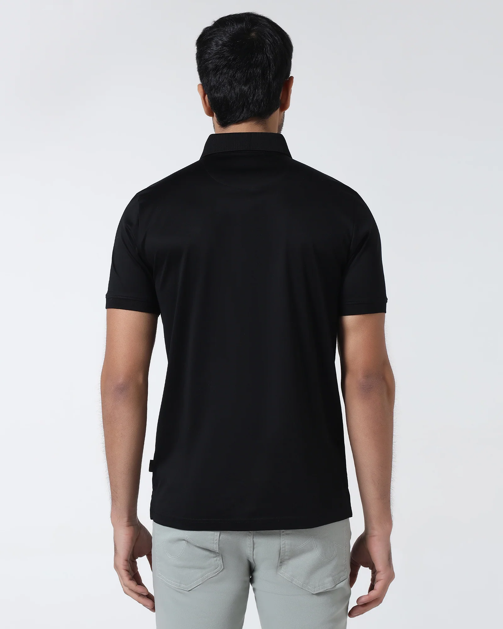Black Printed Polo - Tokyo - Image 2