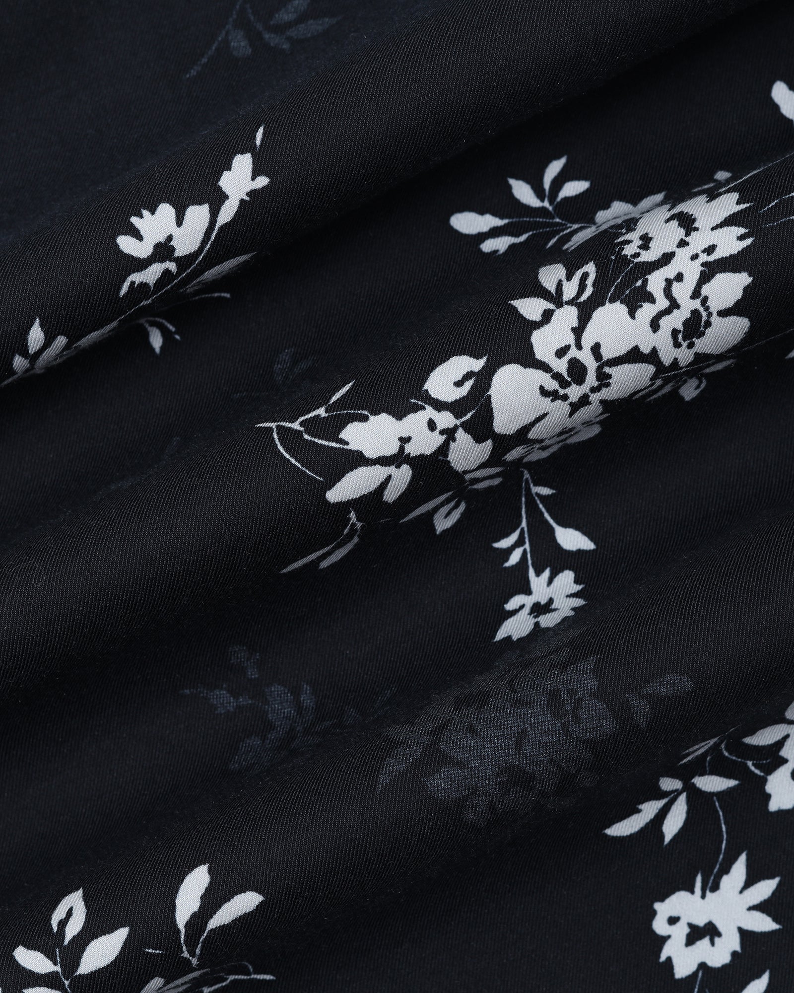 Black Half Sleeve Printed Shirt - Hobson - Image 6