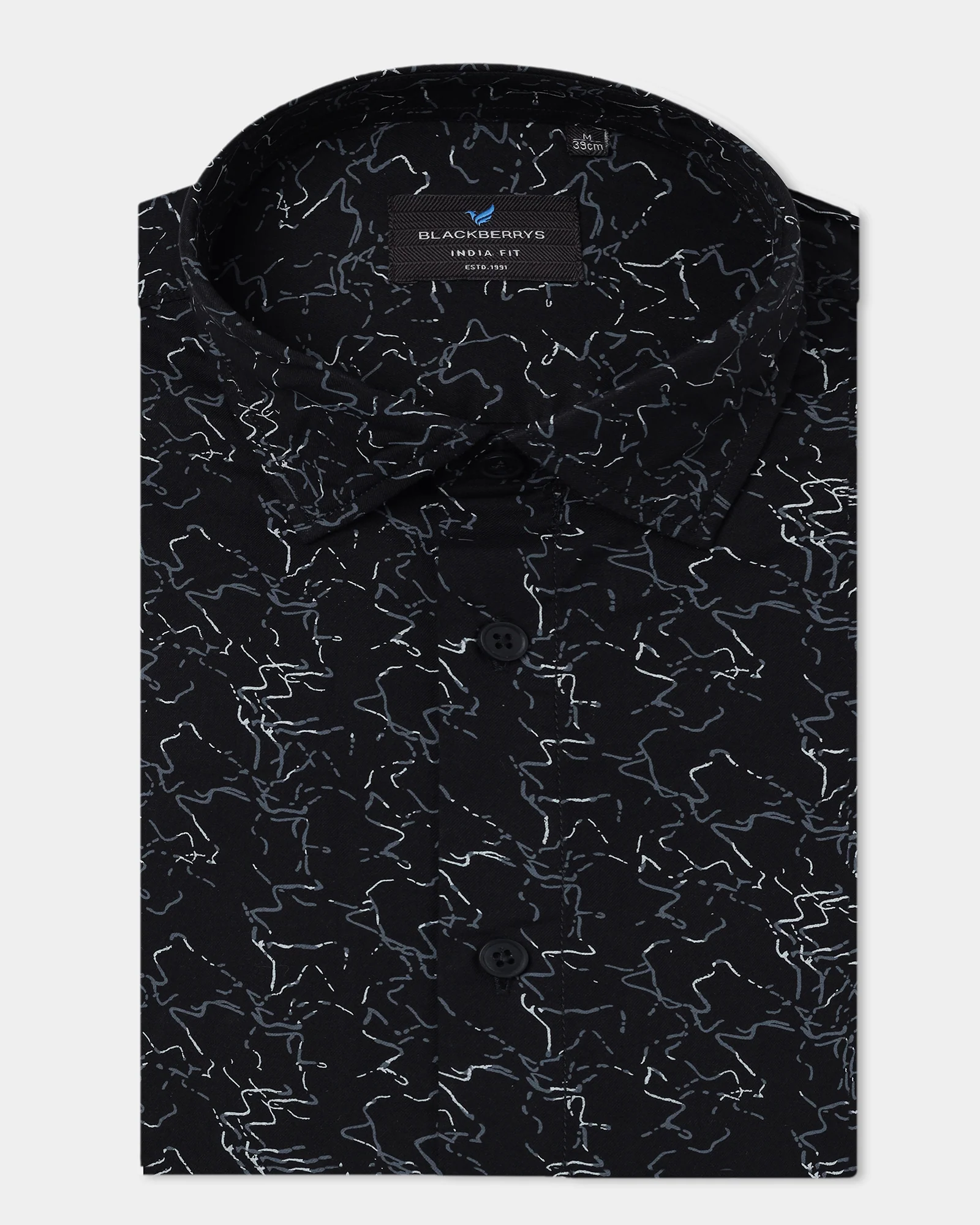 Black Printed Shirt - Hoden - Image 5