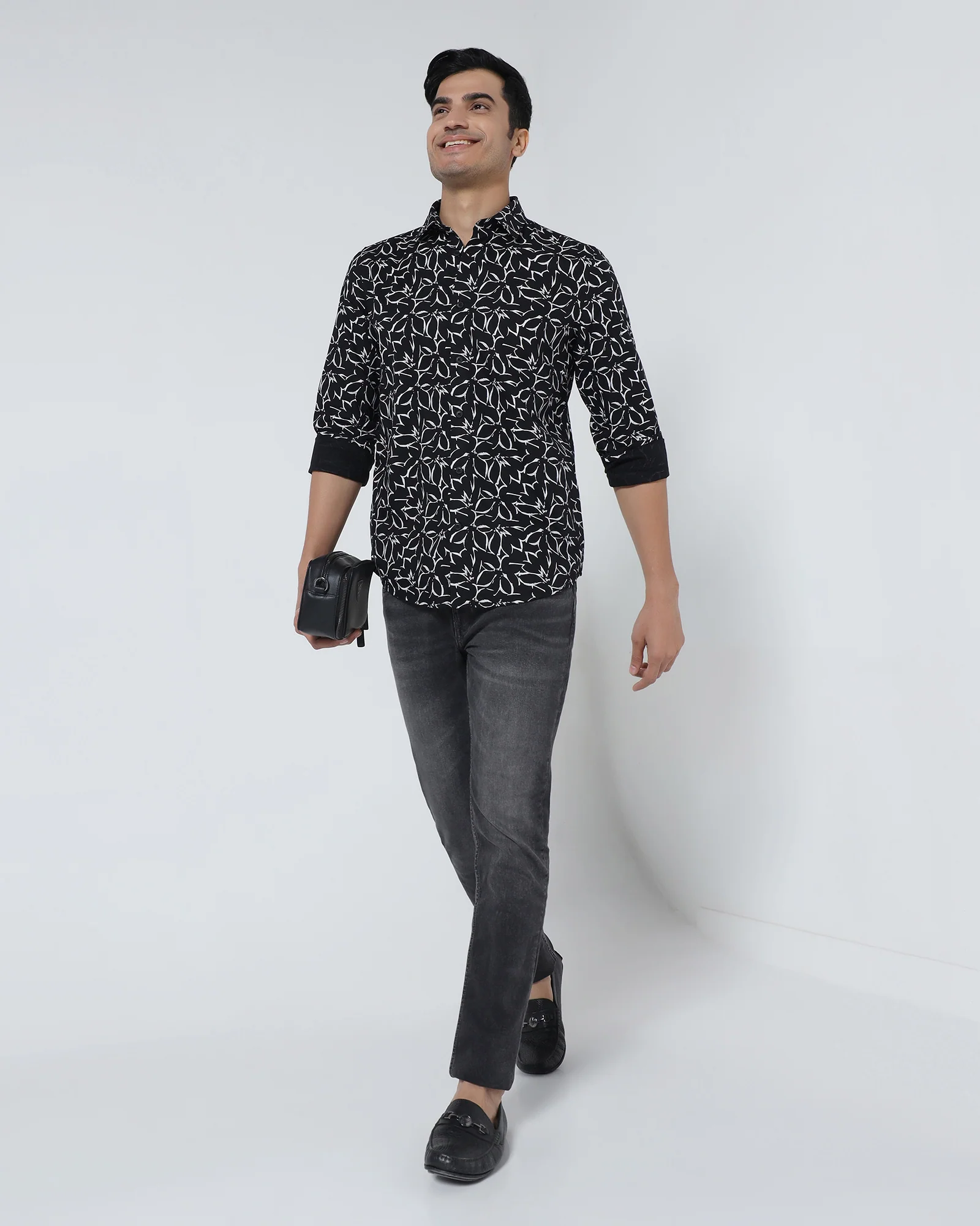 Black Printed Shirt - Marcen - Image 7
