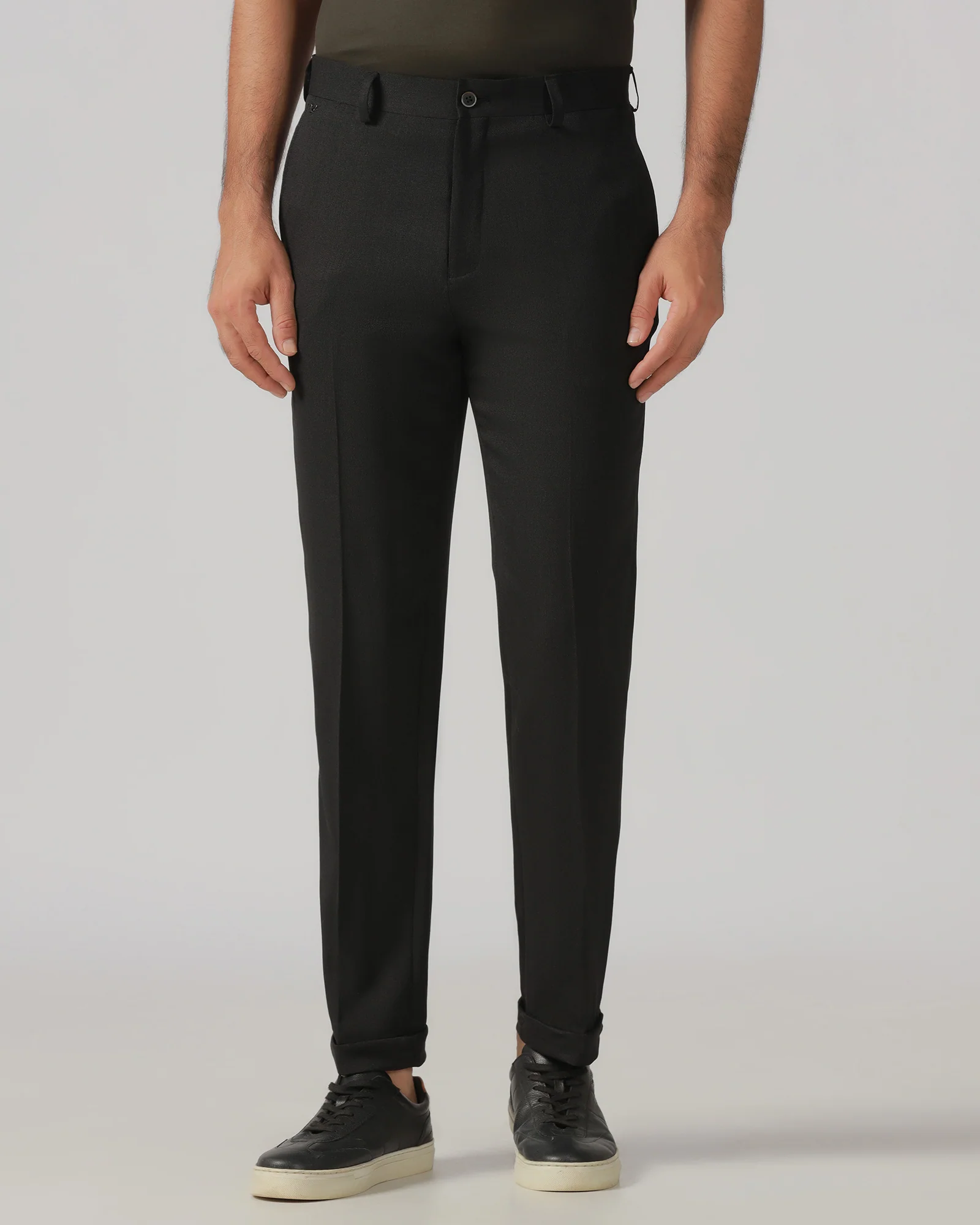 Black Relaxed Fit Textured Trouser - Oaksmith - Image 3