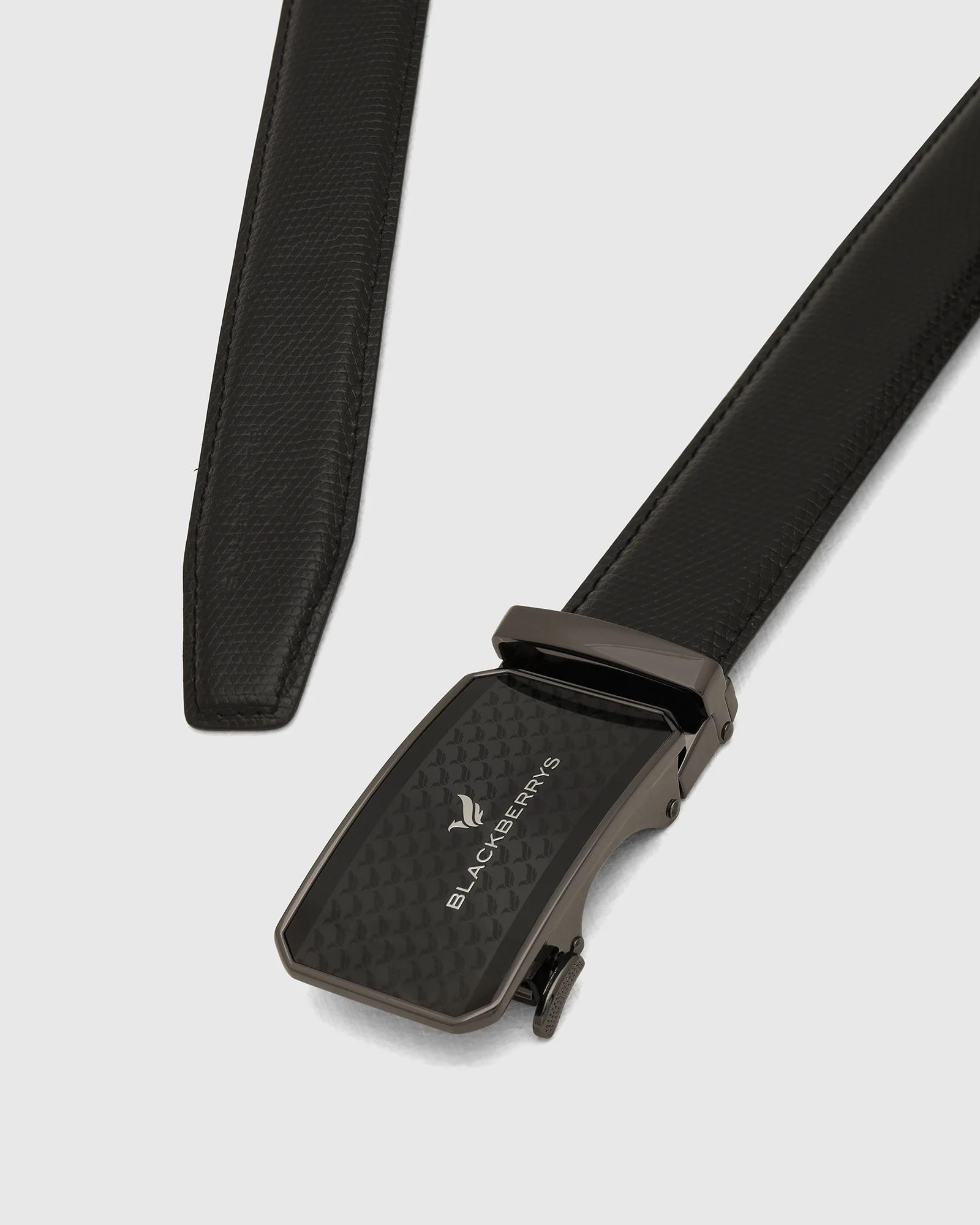 Leather Black Solid Belt - Weyn - Image 2