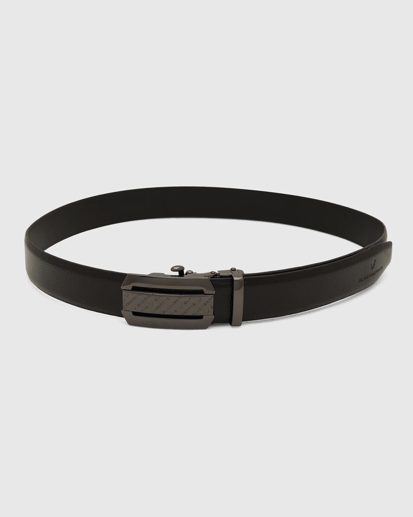 Leather Black Solid Belt - Wolfgang - Image 4