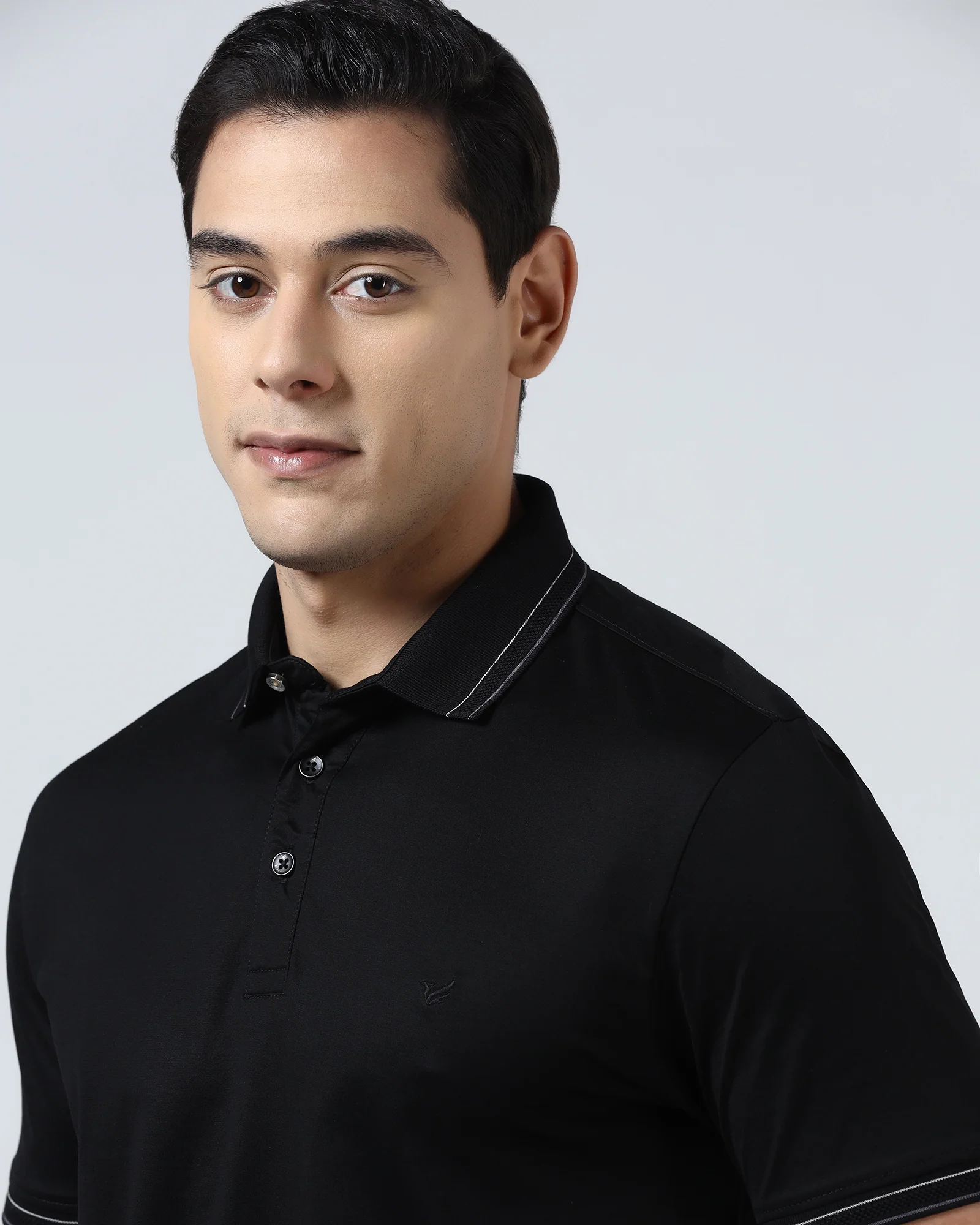 Black Solid Polo - Ram - Image 4