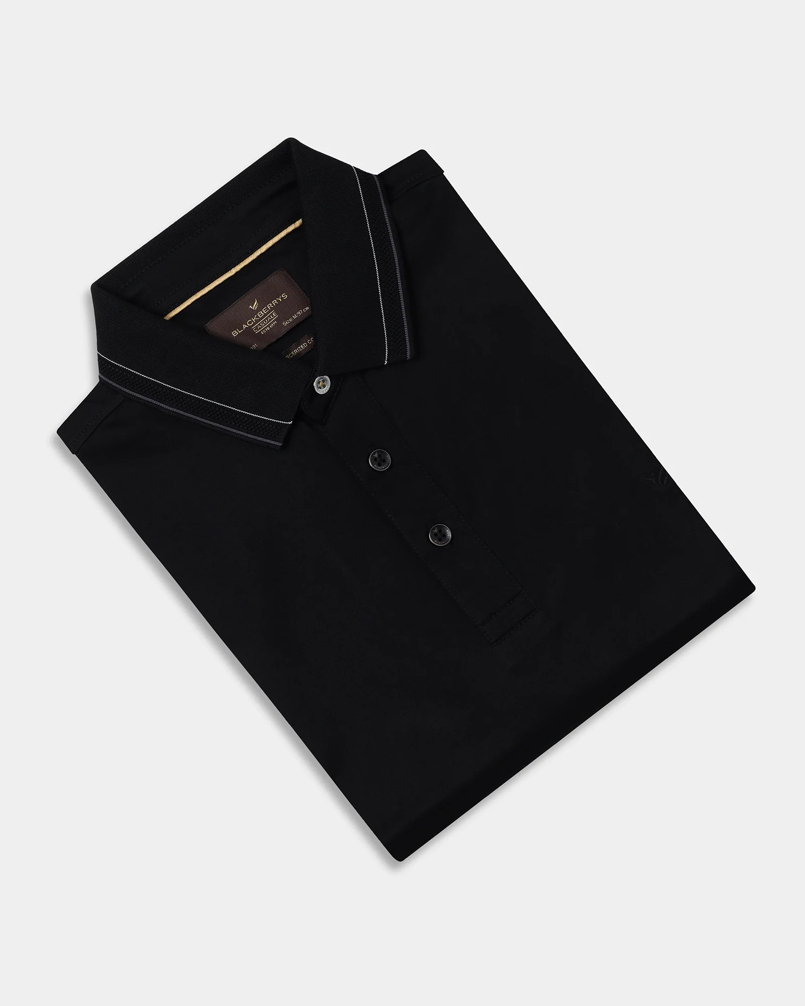 Black Solid Polo - Ram - Image 5