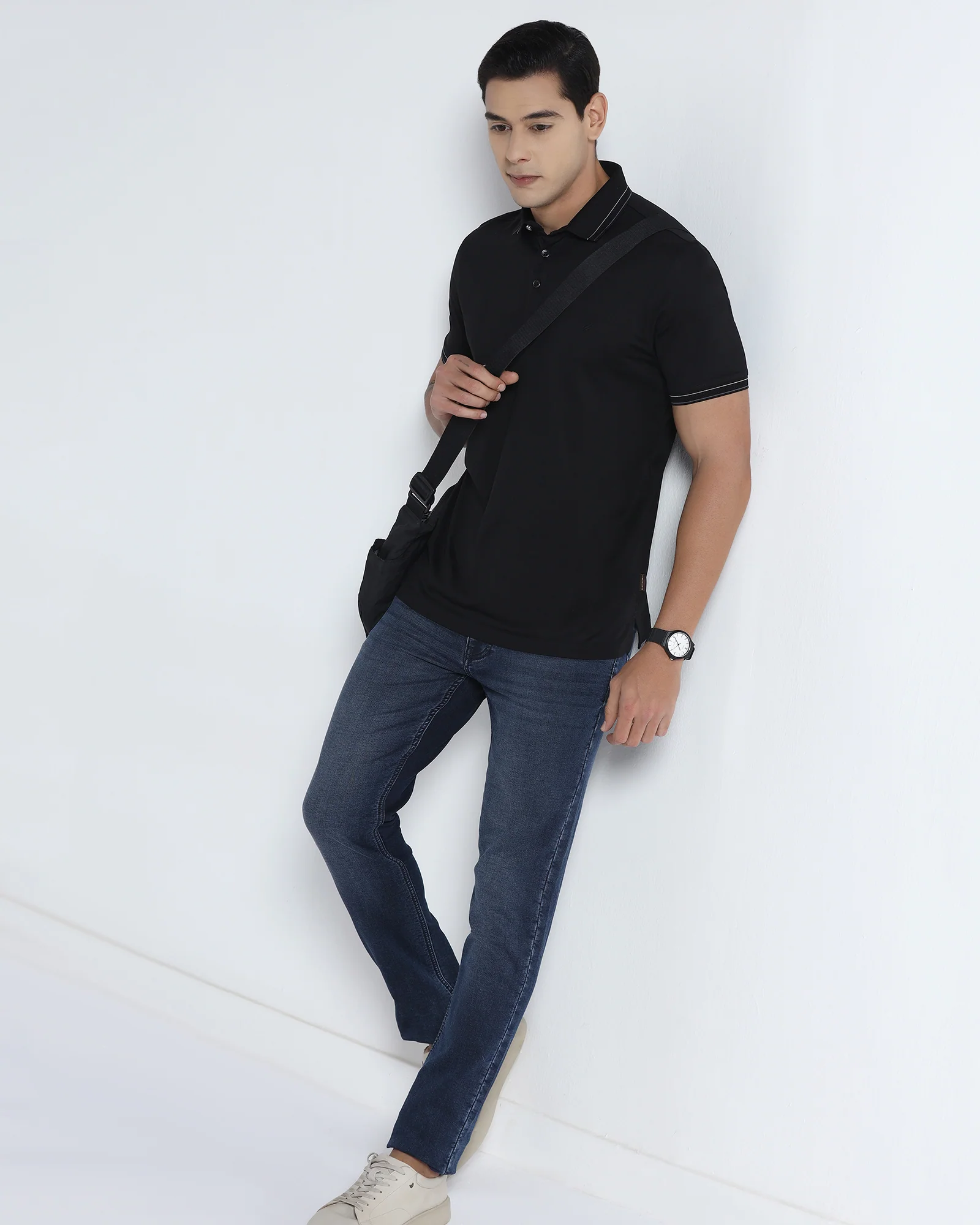 Black Solid Polo - Ram - Image 8