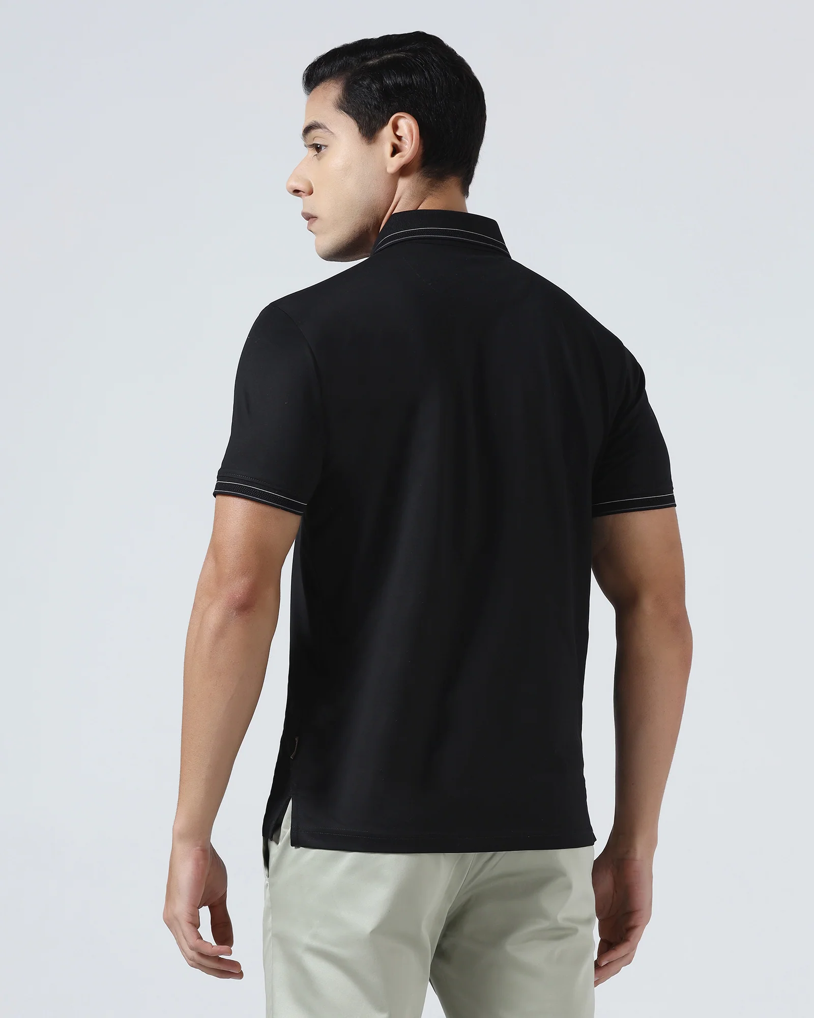 Black Solid Polo - Ram - Image 2