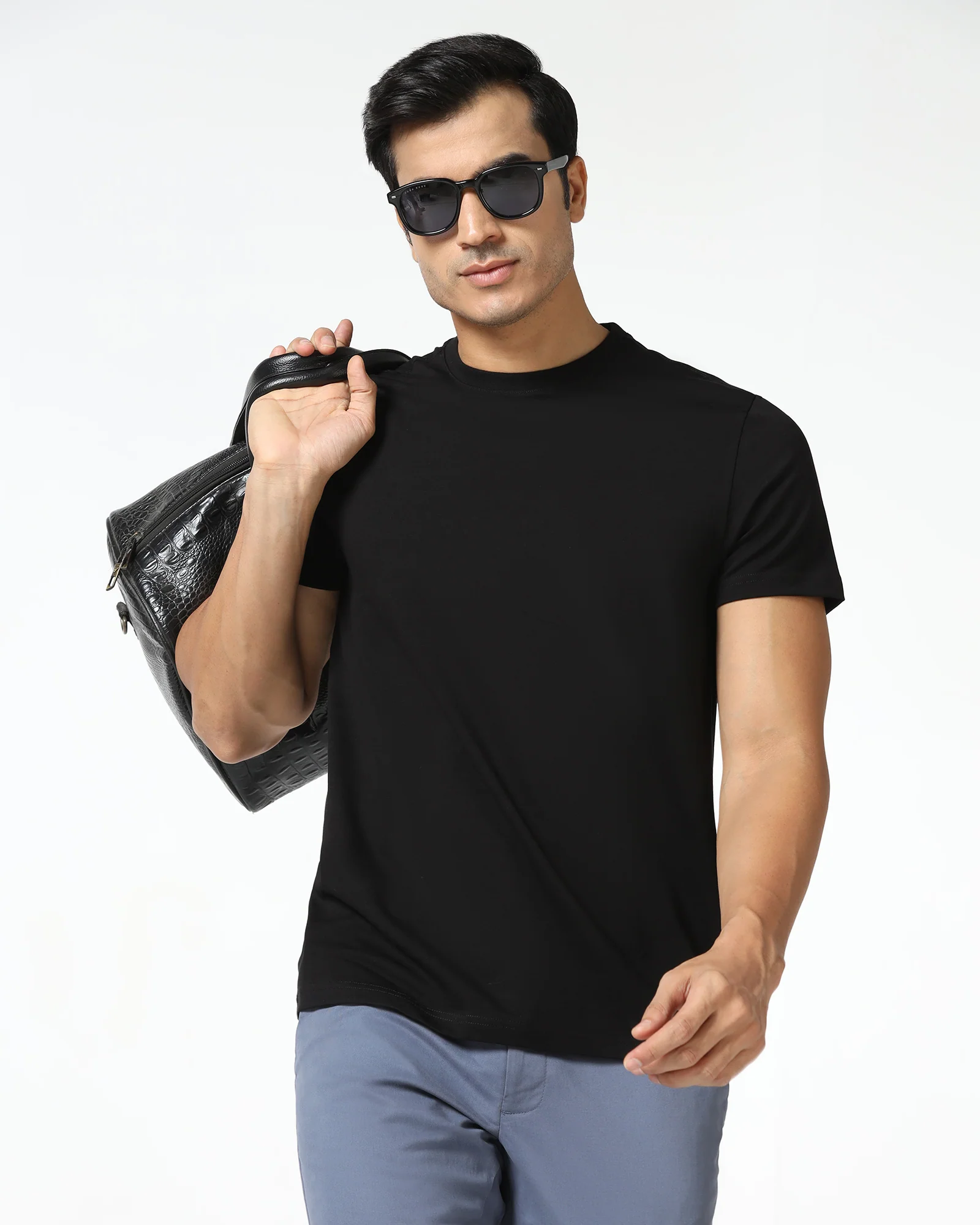 Must Haves Black Crew Neck Solid T-Shirt - Twin - Image 7