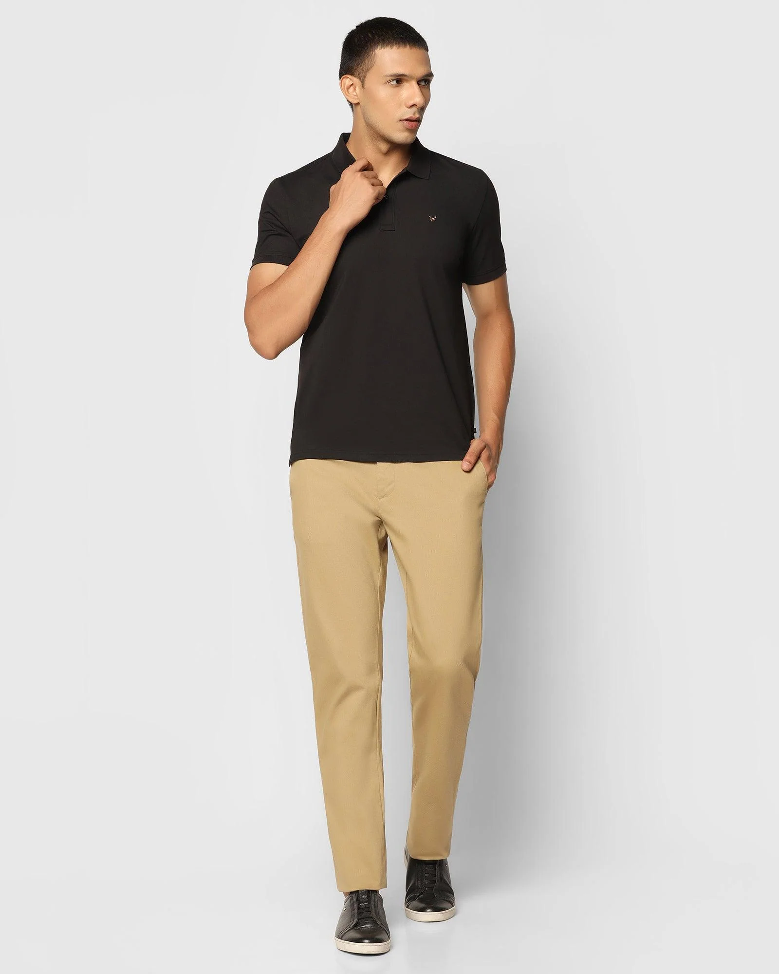 Black Must Haves Solid Polo - Yukii - Image 3