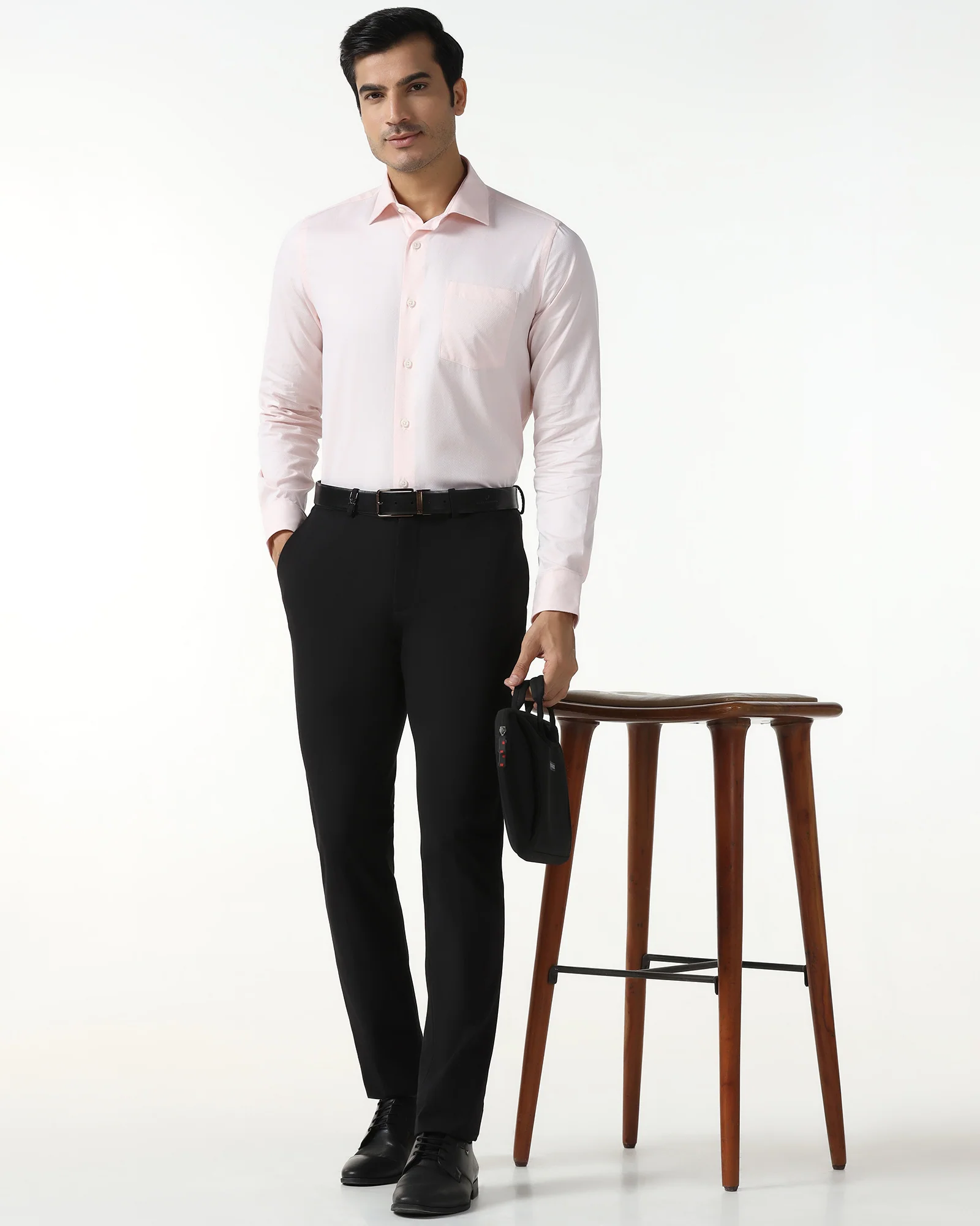 Black Solid Trouser - Black-265 - Image 7