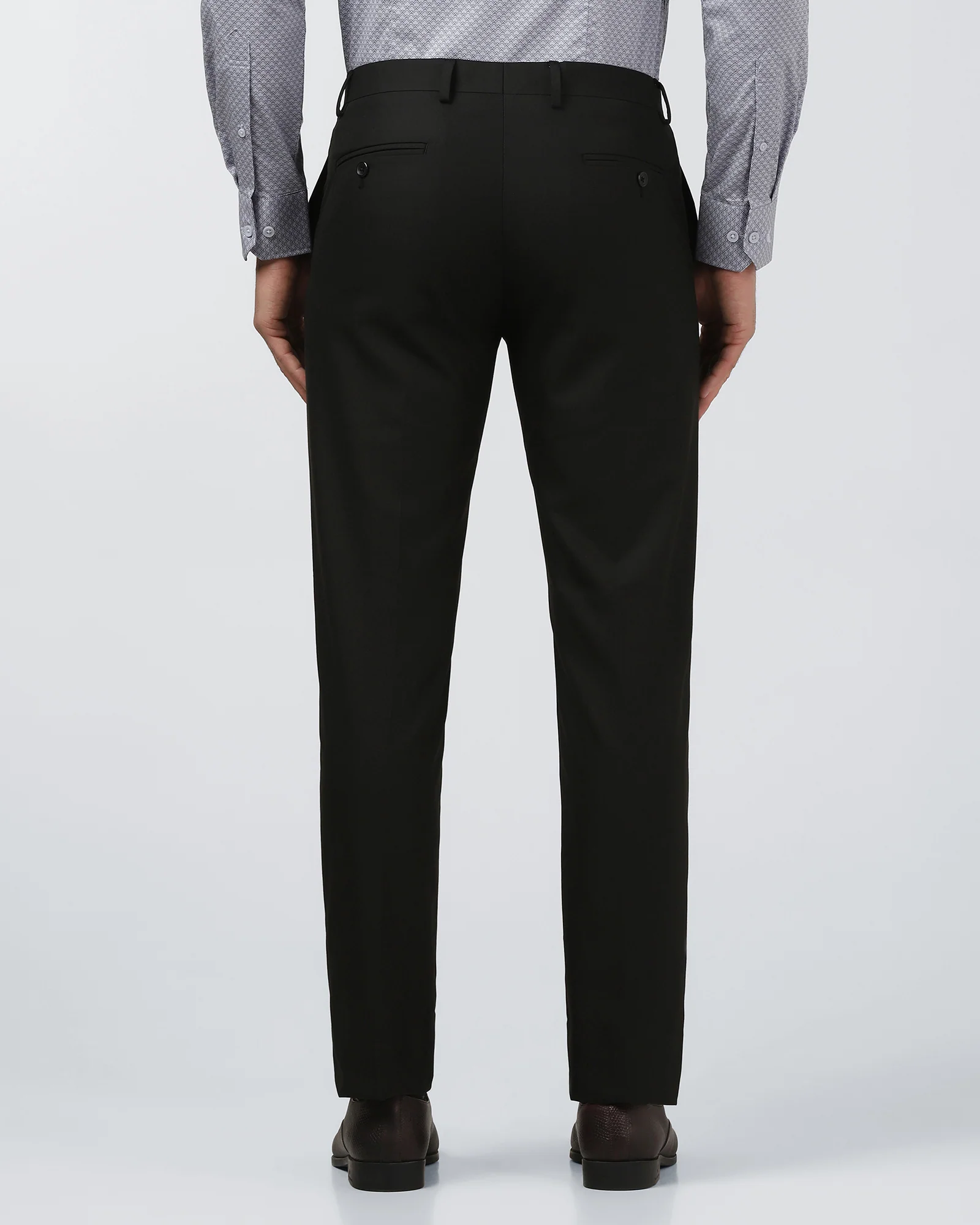 Black Solid Trouser - Luis - Image 2