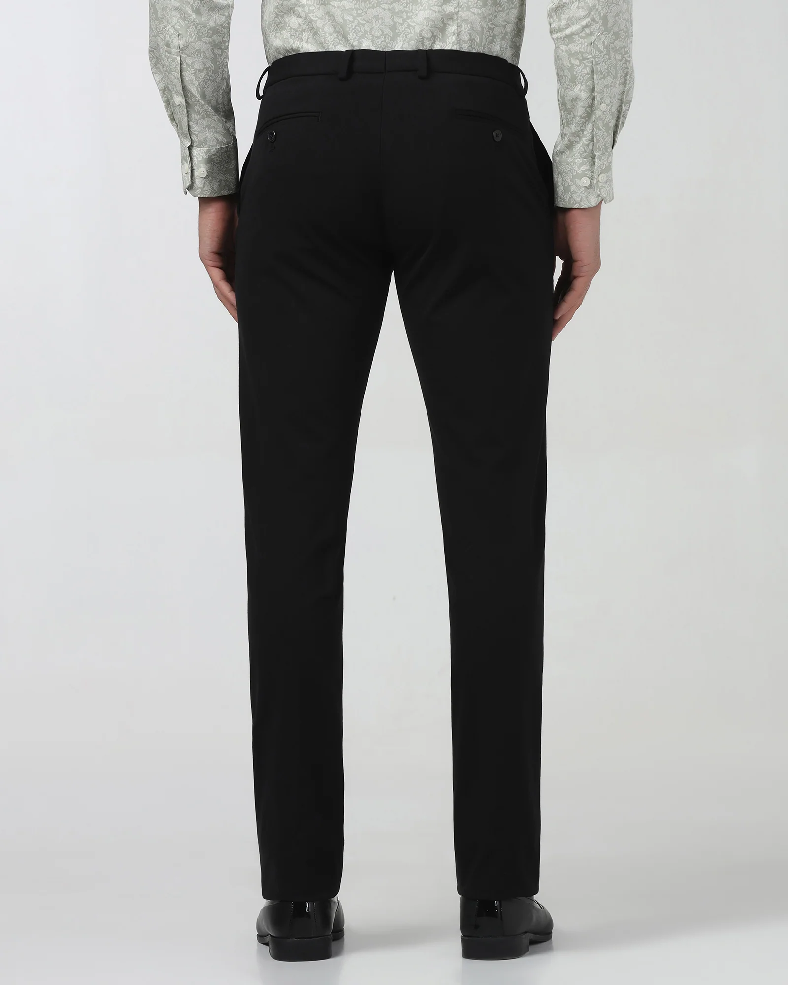 Black Solid Trouser - Oak - Image 2