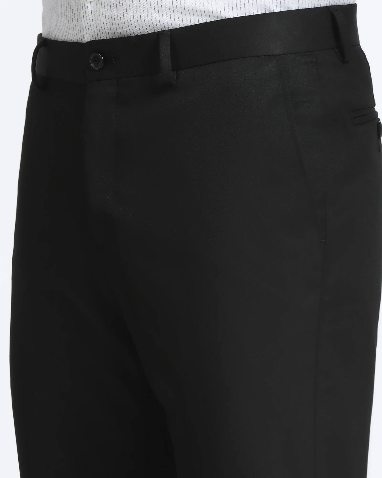 Black Solid Trouser - Roku - Image 4