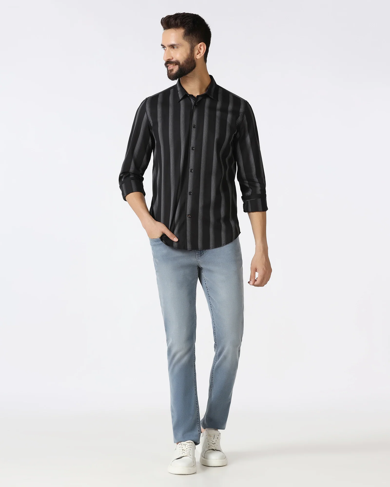Black Stripe Shirt - Enno - Image 3