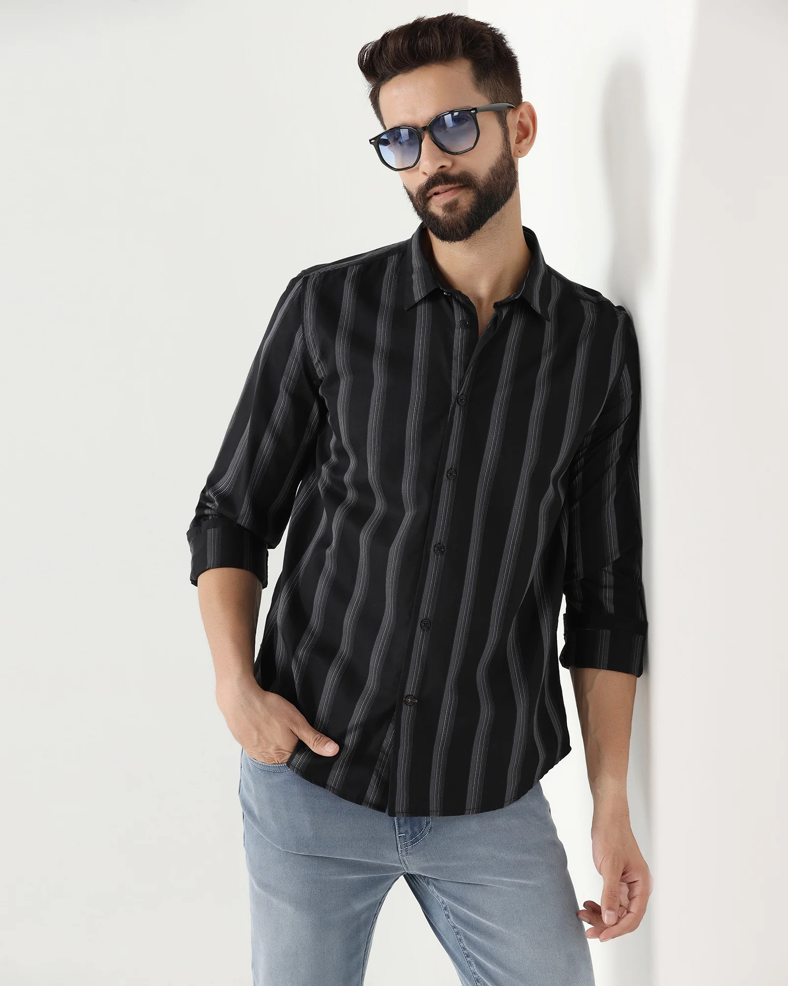 Black Stripe Shirt - Enno - Image 7