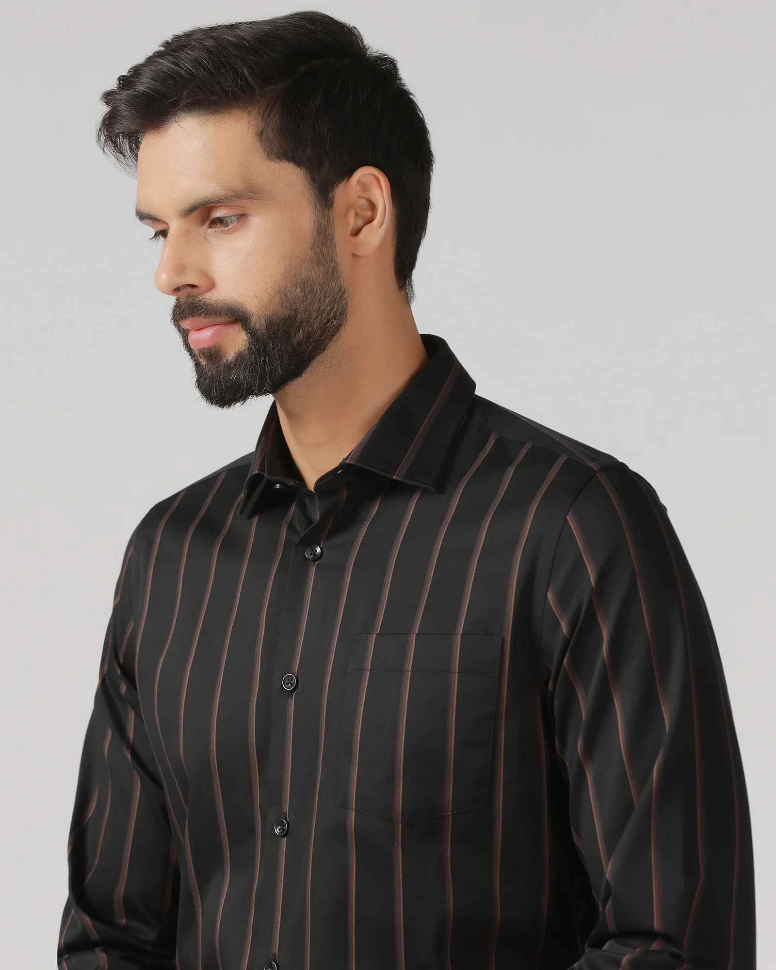Black Stripe Shirt - Simon - Image 4