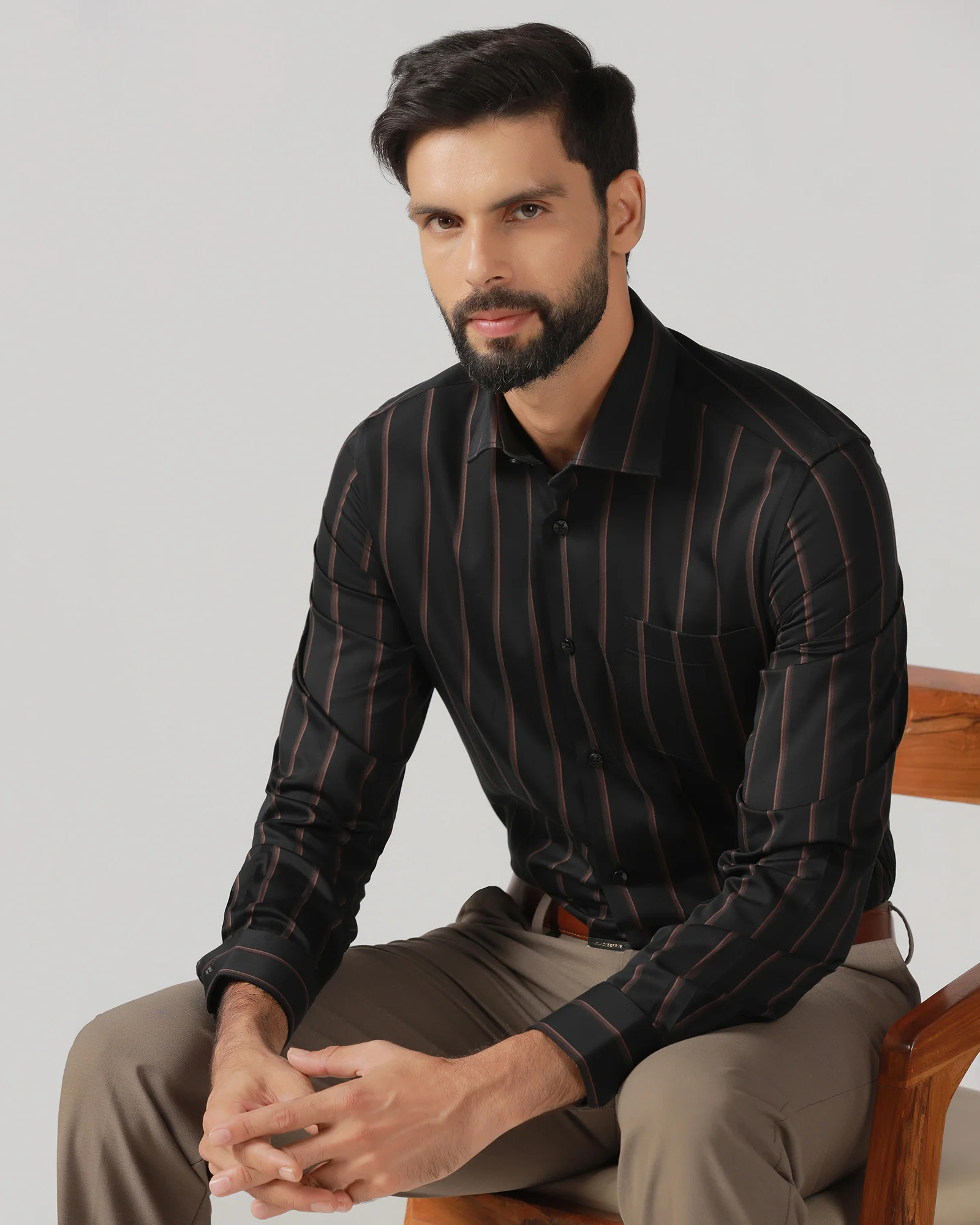 Black Stripe Shirt - Simon - Image 7