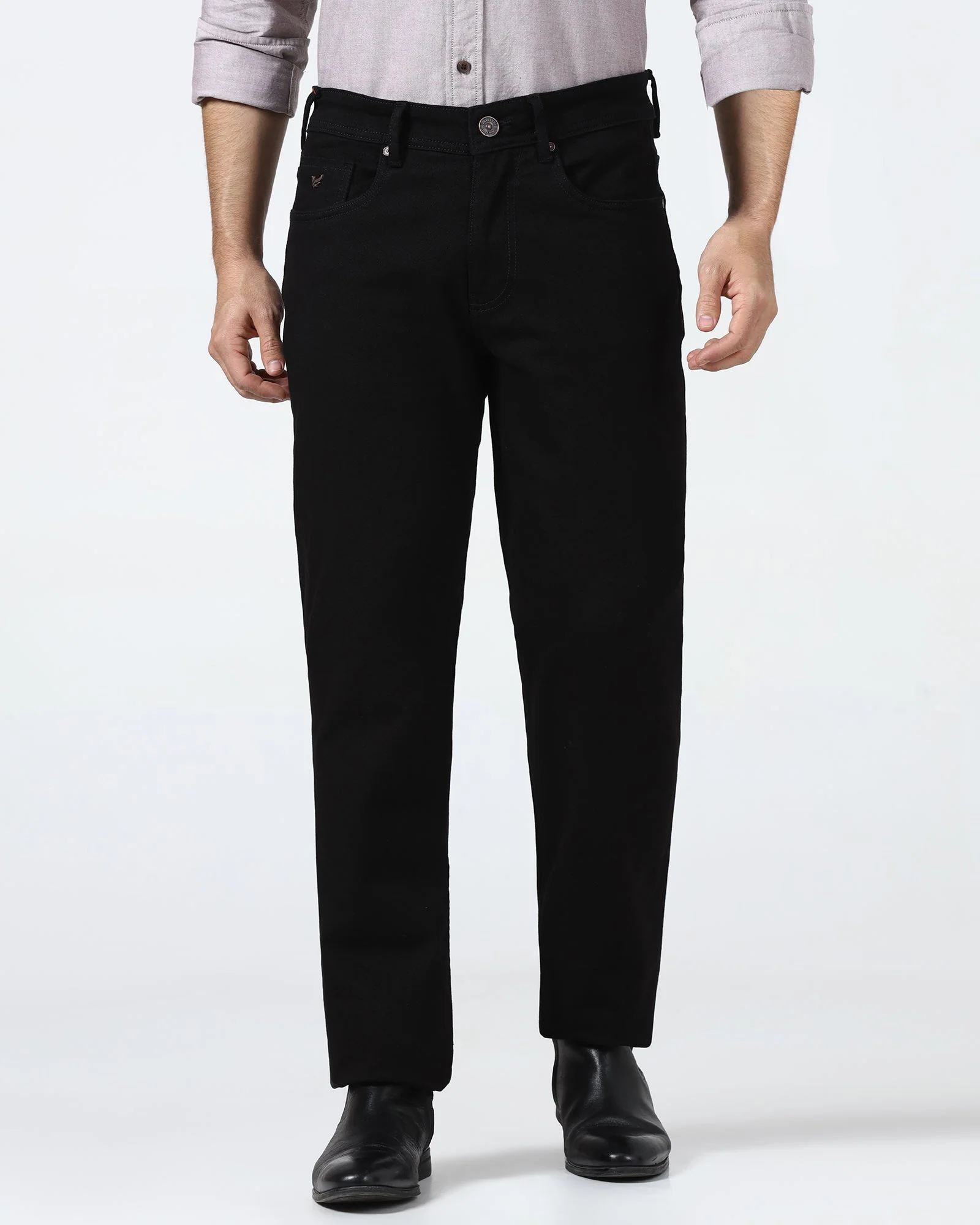 Black Super Clean Straight Comfort Jeans - Egmont