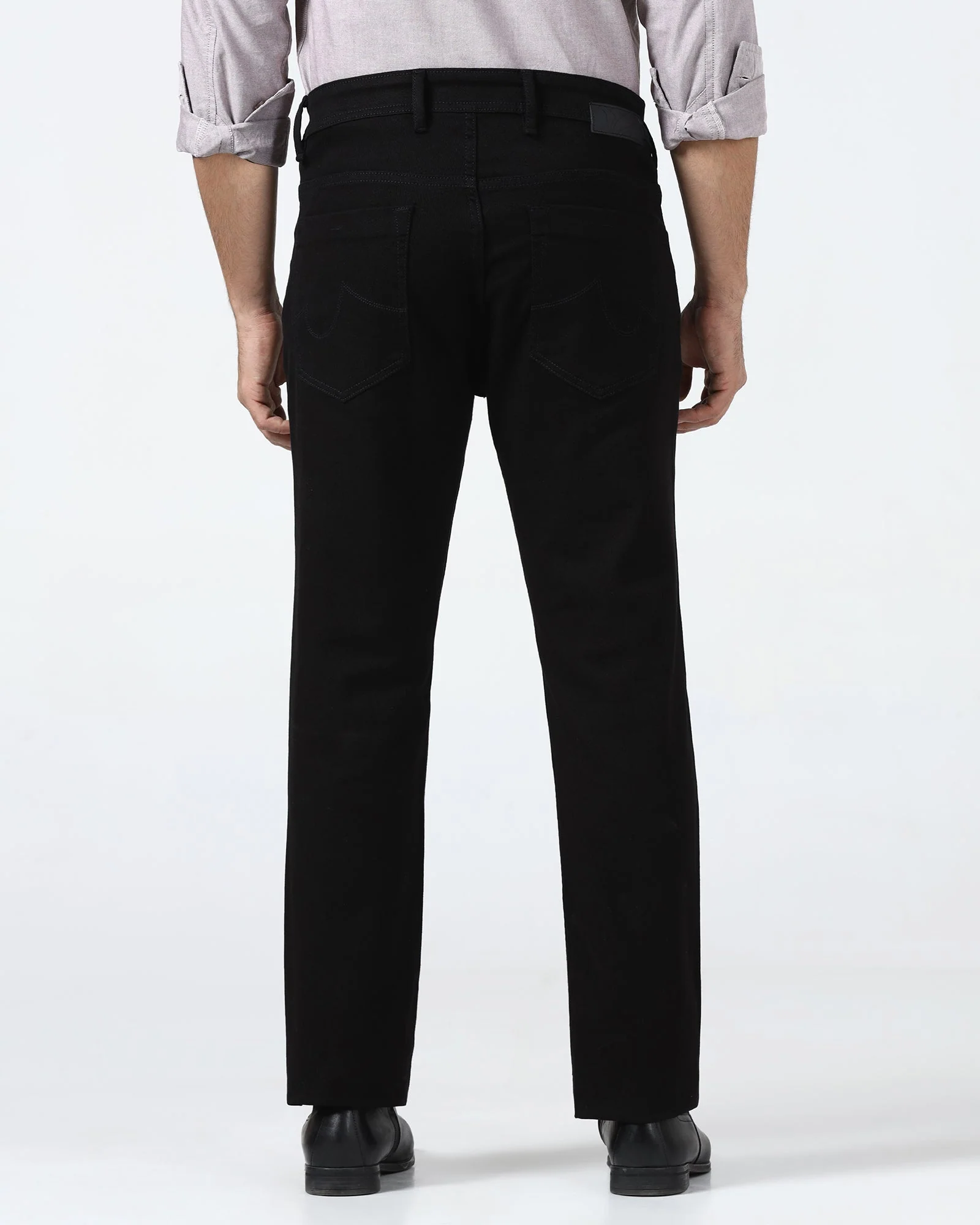 Black Super Clean Straight Comfort Jeans - Egmont - Image 2