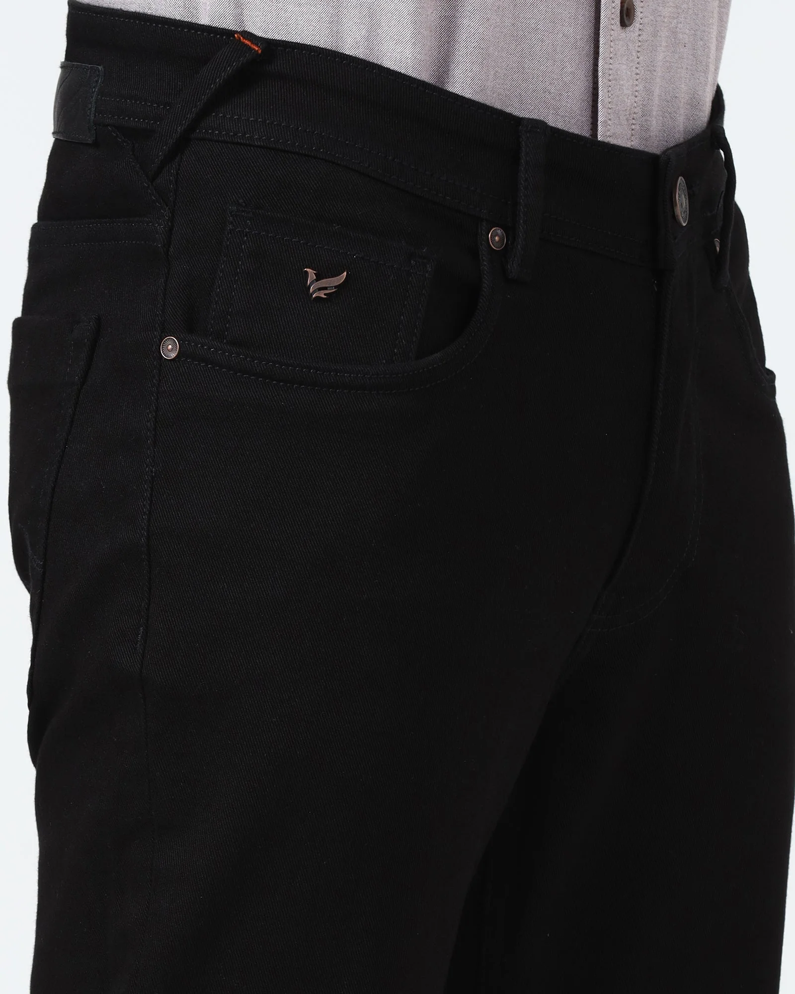 Black Super Clean Straight Comfort Jeans - Egmont - Image 4